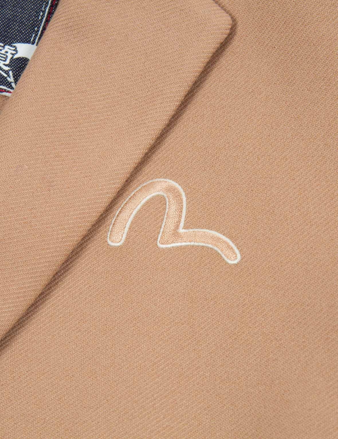 Seagull Embroidery Wool-mix Blazer - 7