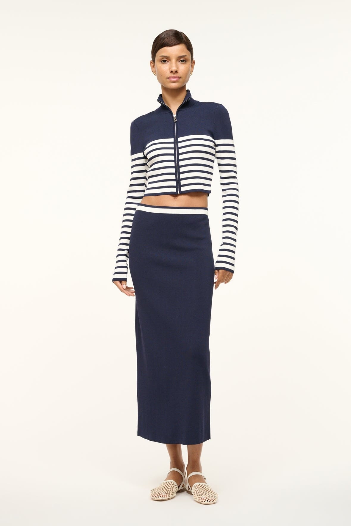 STAUD RAFT TOP NAVY WHITE - 2