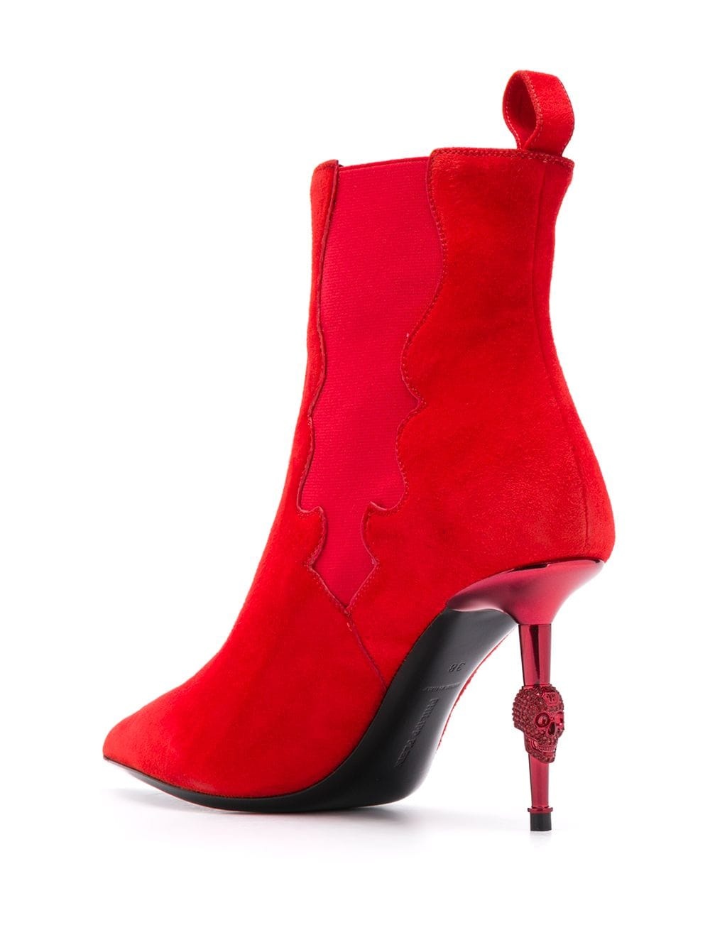 Skull suede ankle boots - 3