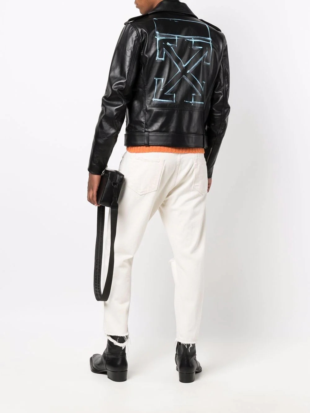 Marker leather biker jacket - 2