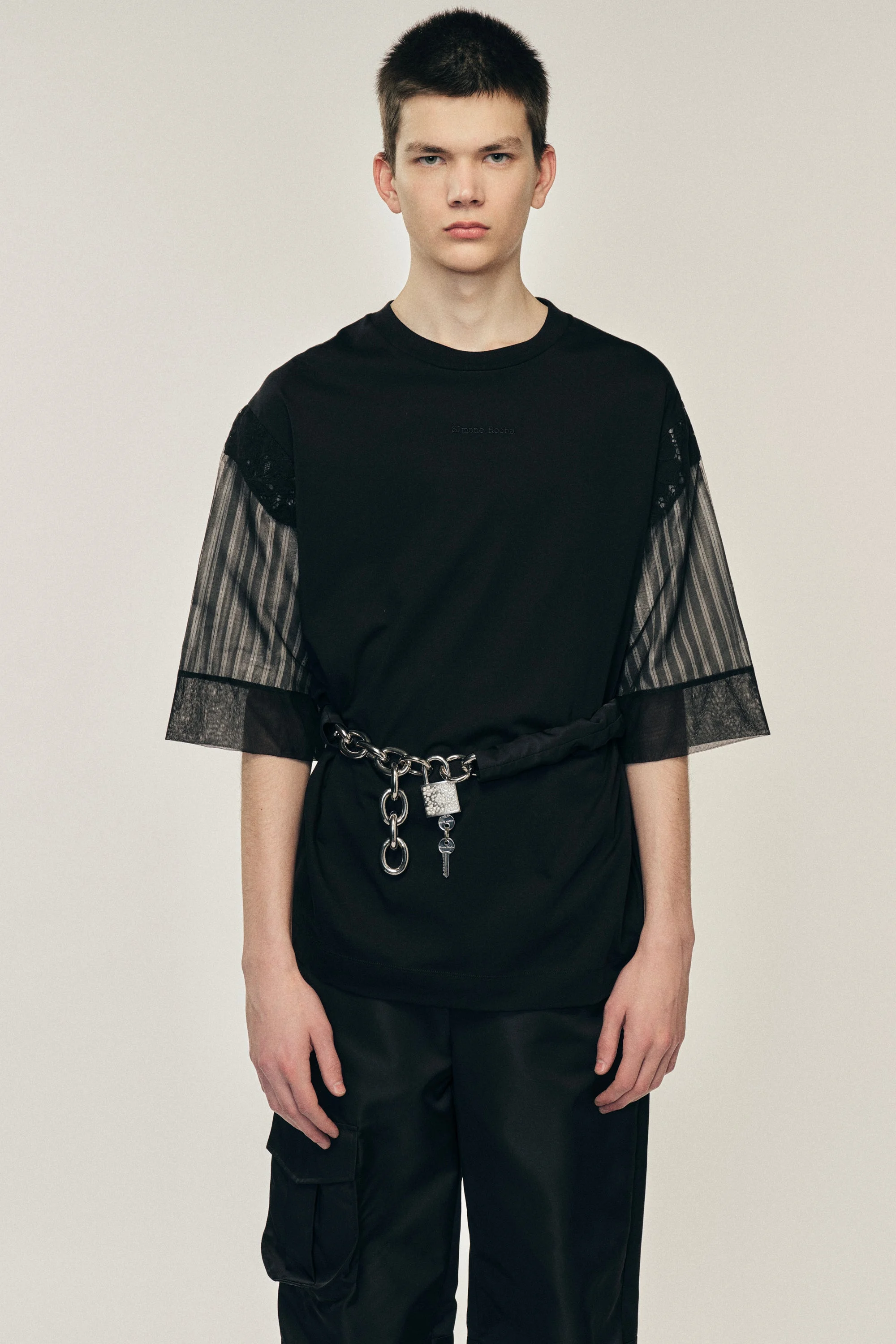 Trapped Lace Patchwork T-Shirt - 1