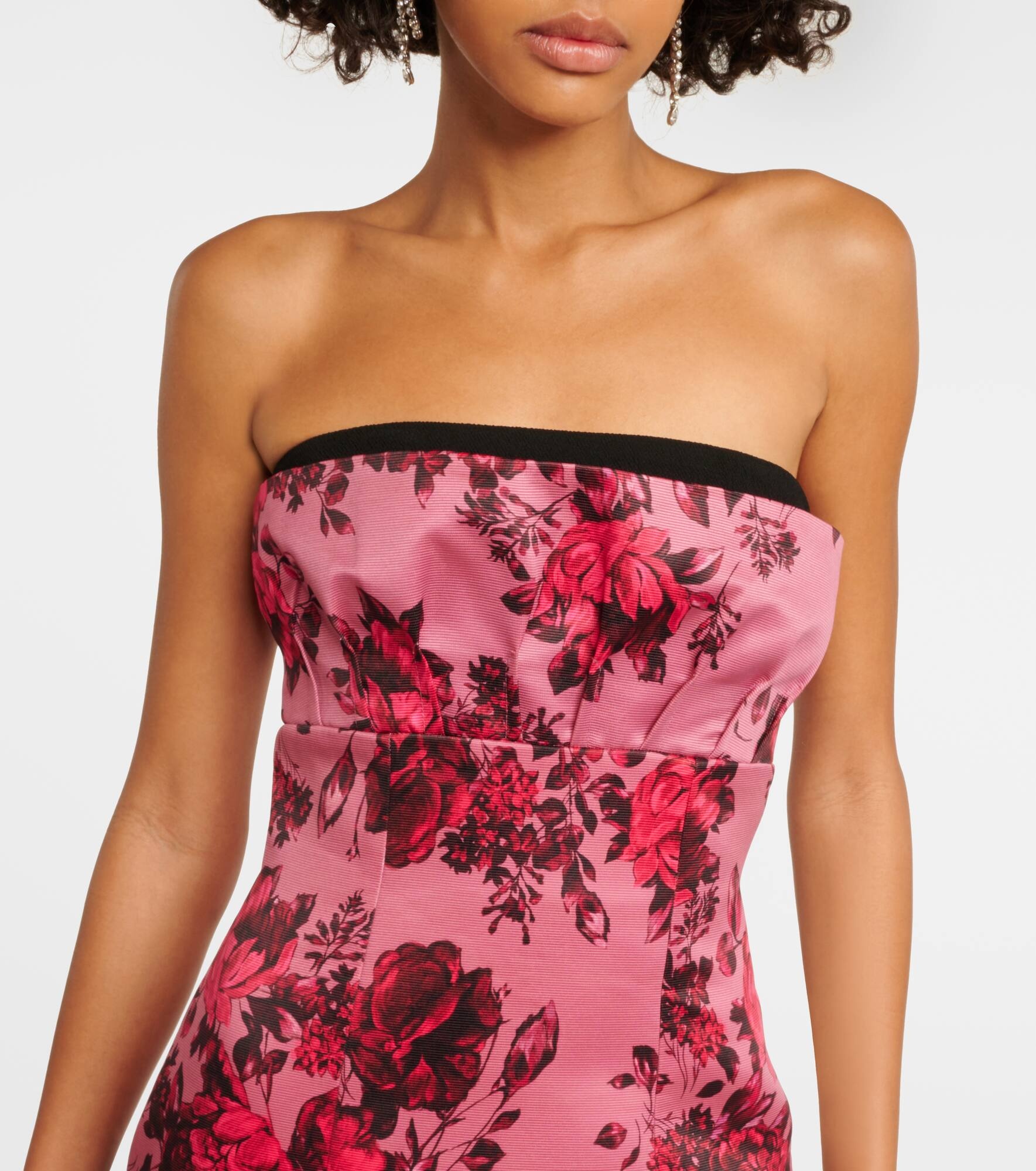 Adalina floral strapless midi dress - 4