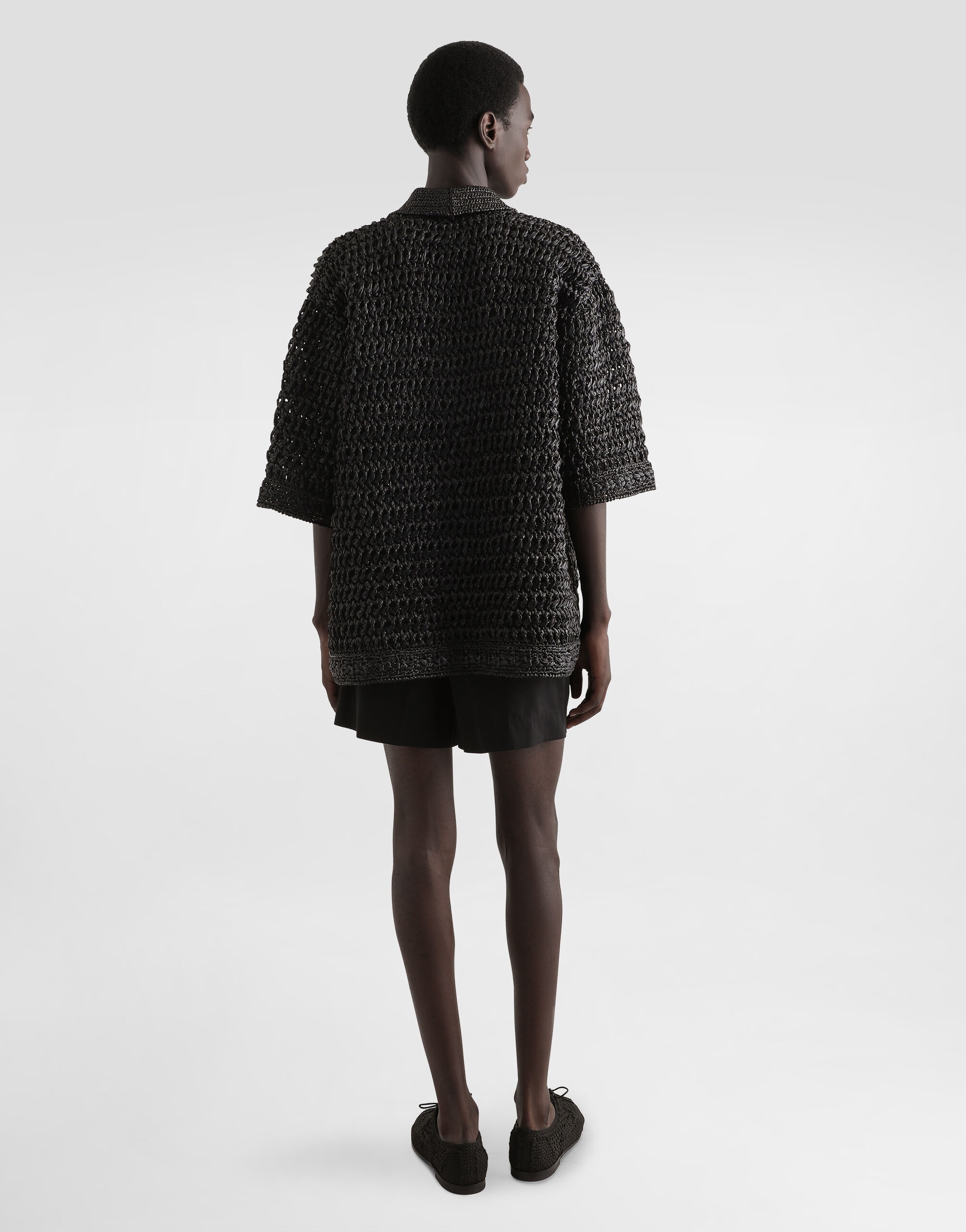 Viscose raffia crochet shirt - 3