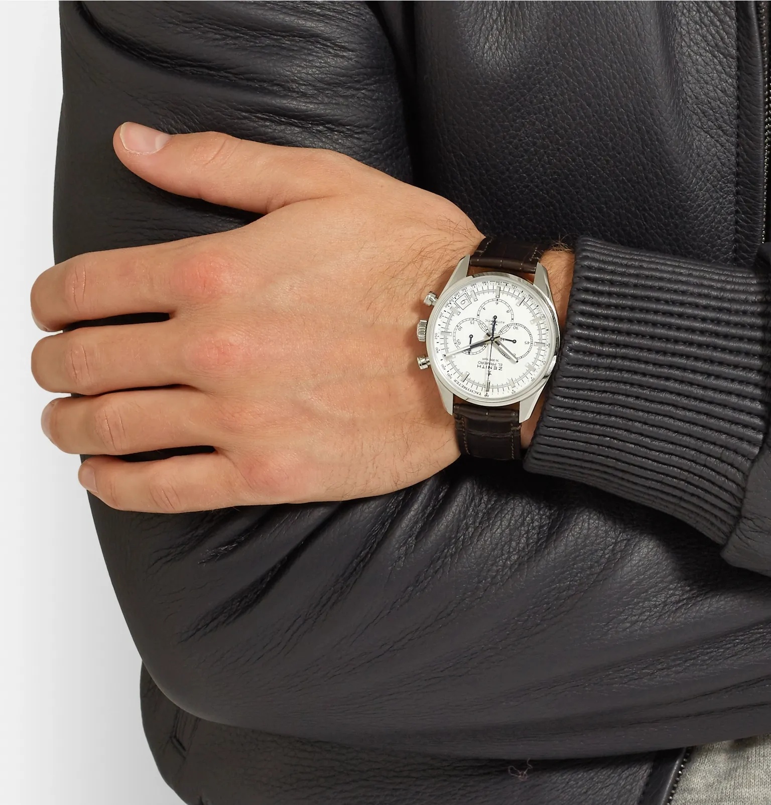 El Primero 42mm Stainless Steel and Alligator Watch, Ref. No. 03.2080.400/01.C494 - 2