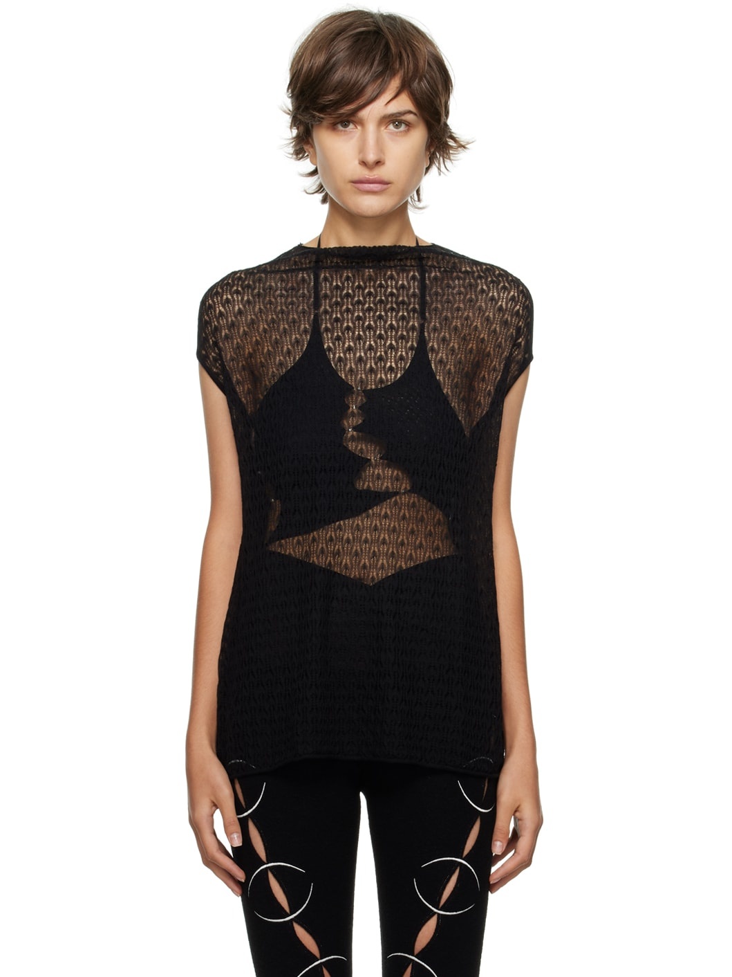 Black Sheer T-Shirt - 1