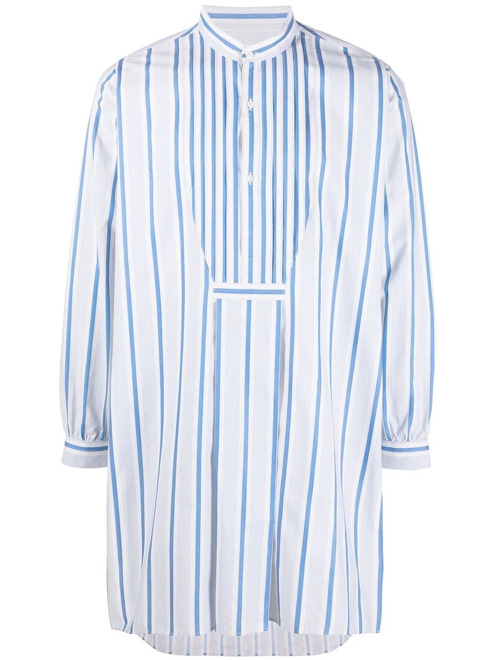 striped long-sleeve long shirt - 1