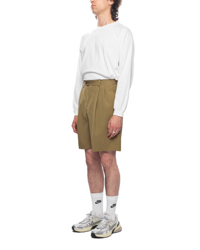 AURALEE Light Wool Max Gabardine Shorts Khaki outlook