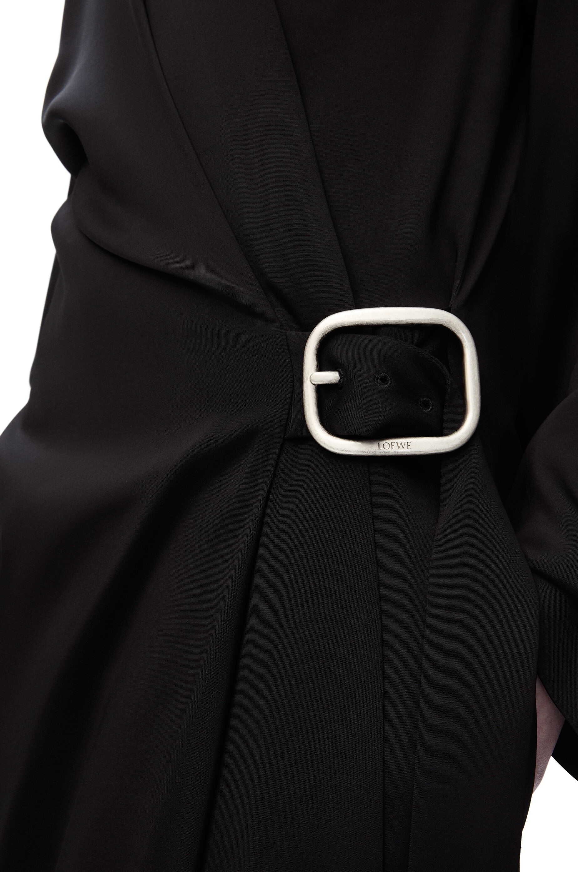 Belted dress in stretch viscose - 4