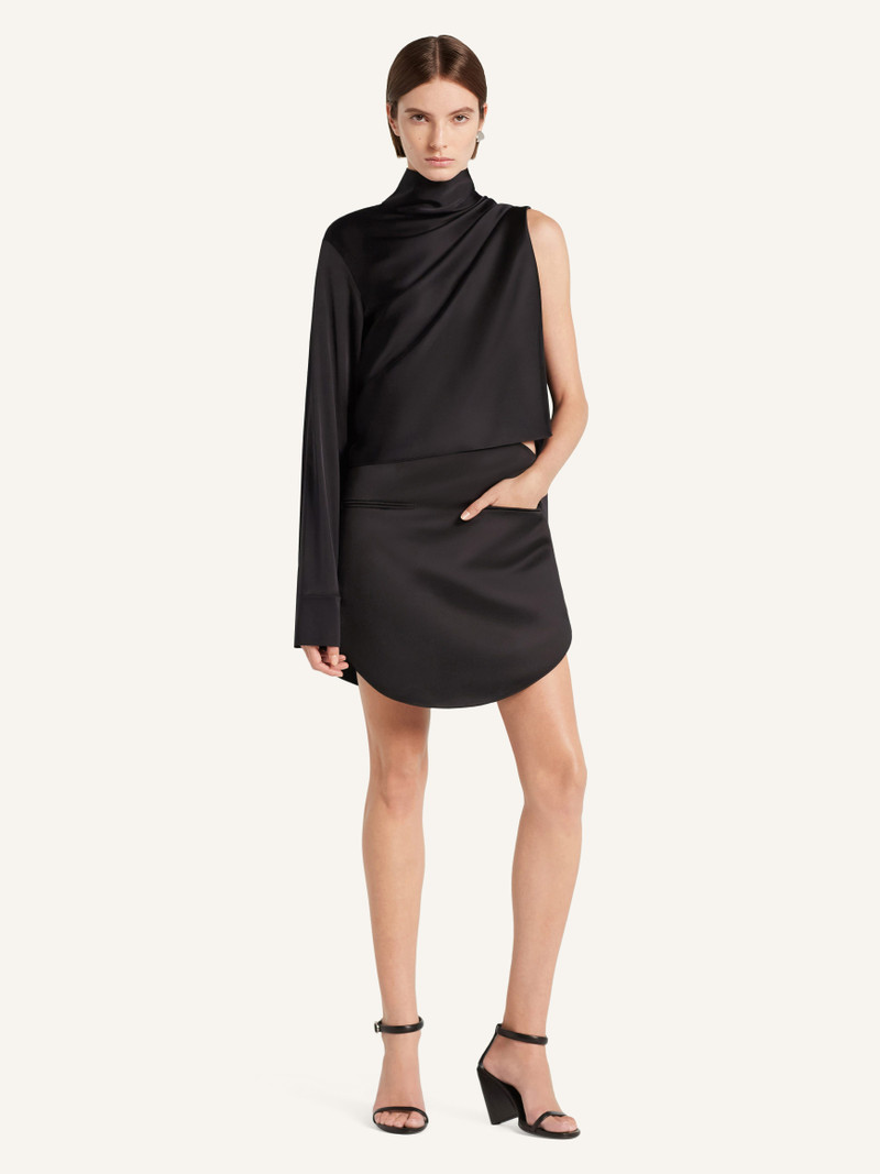courrèges CIRCLE SATIN MINI SKIRT outlook