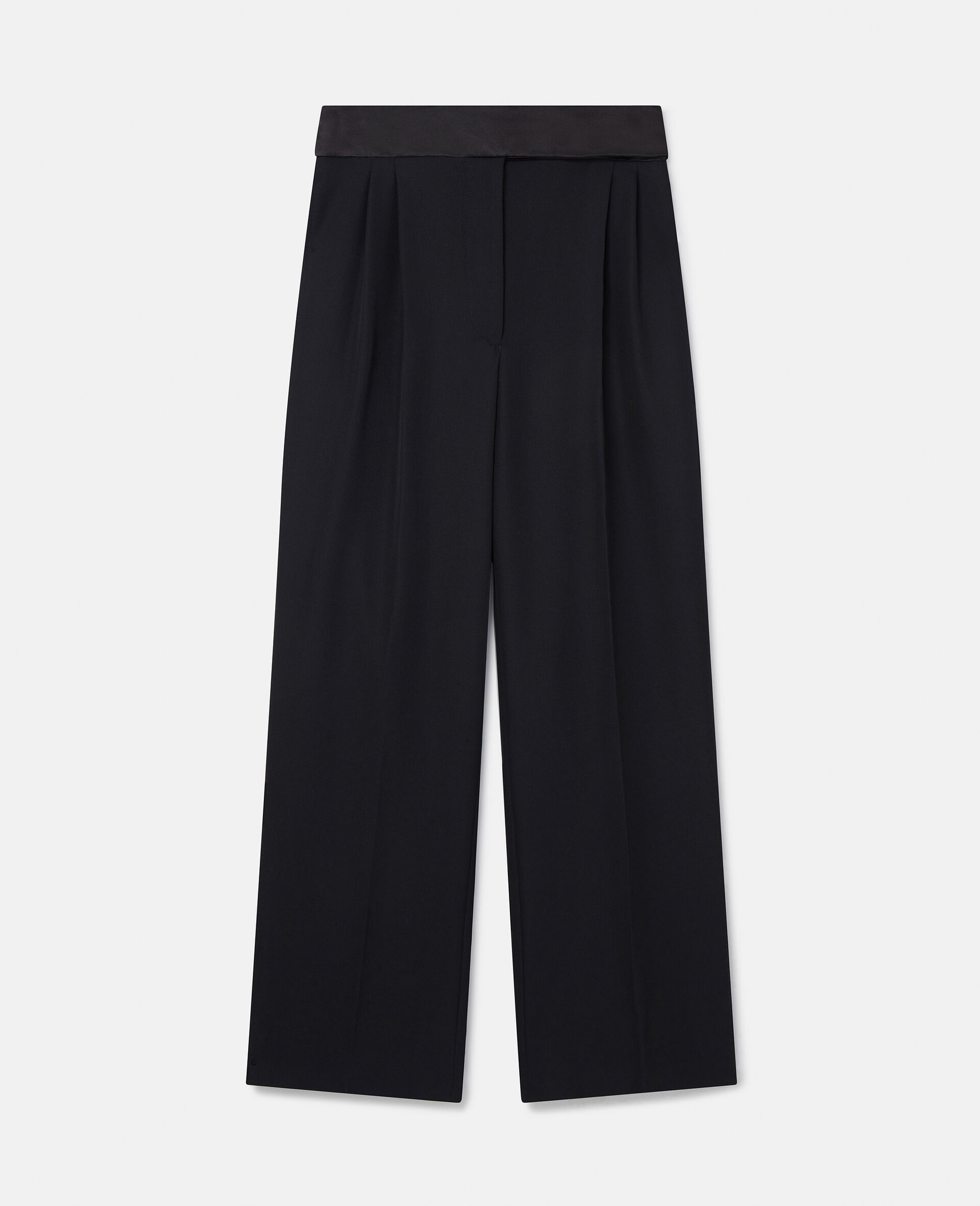 Wide Leg Tuxedo Trousers - 1