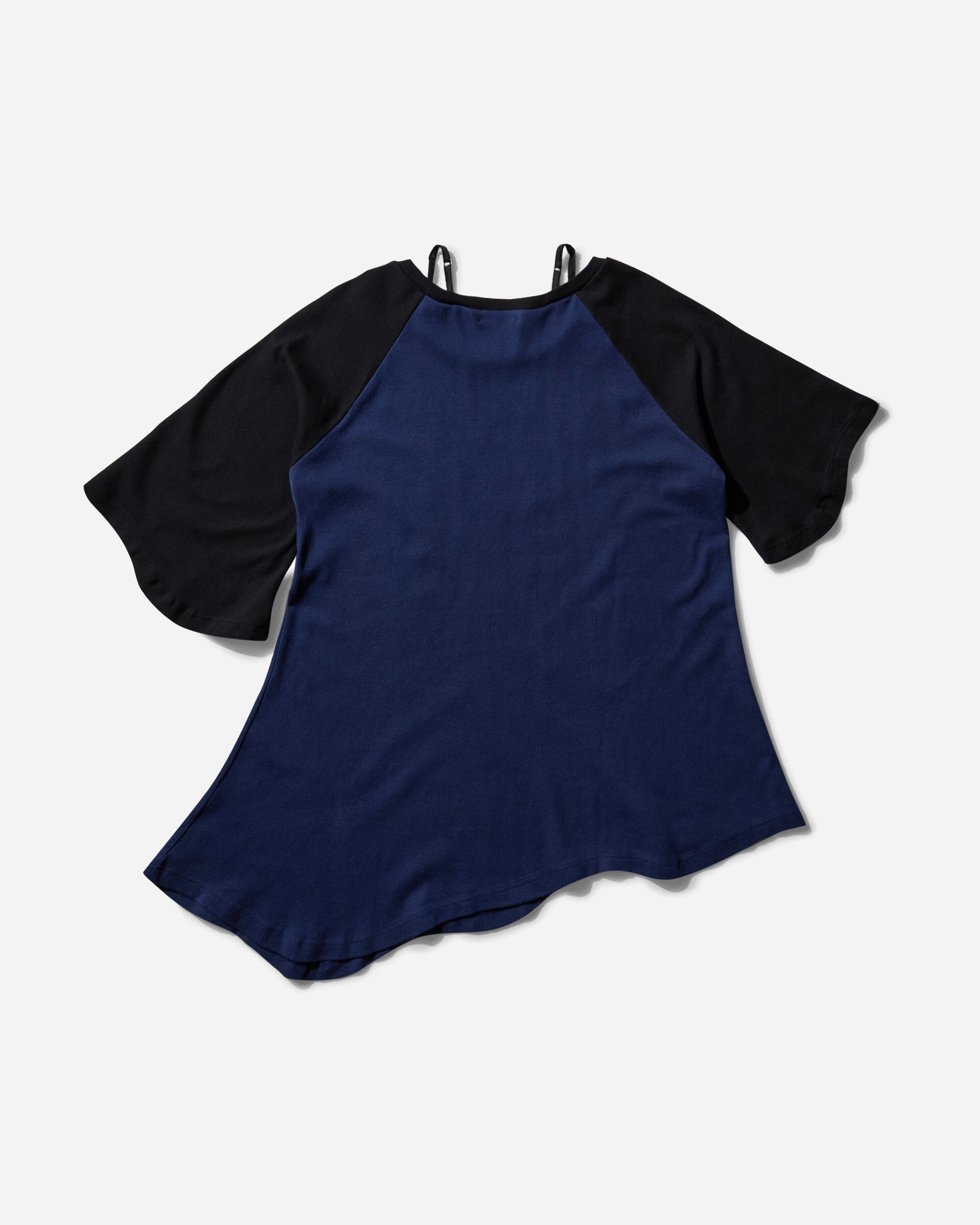 Women's Shoulder Strap Raglan T-Shirt Navy - 2