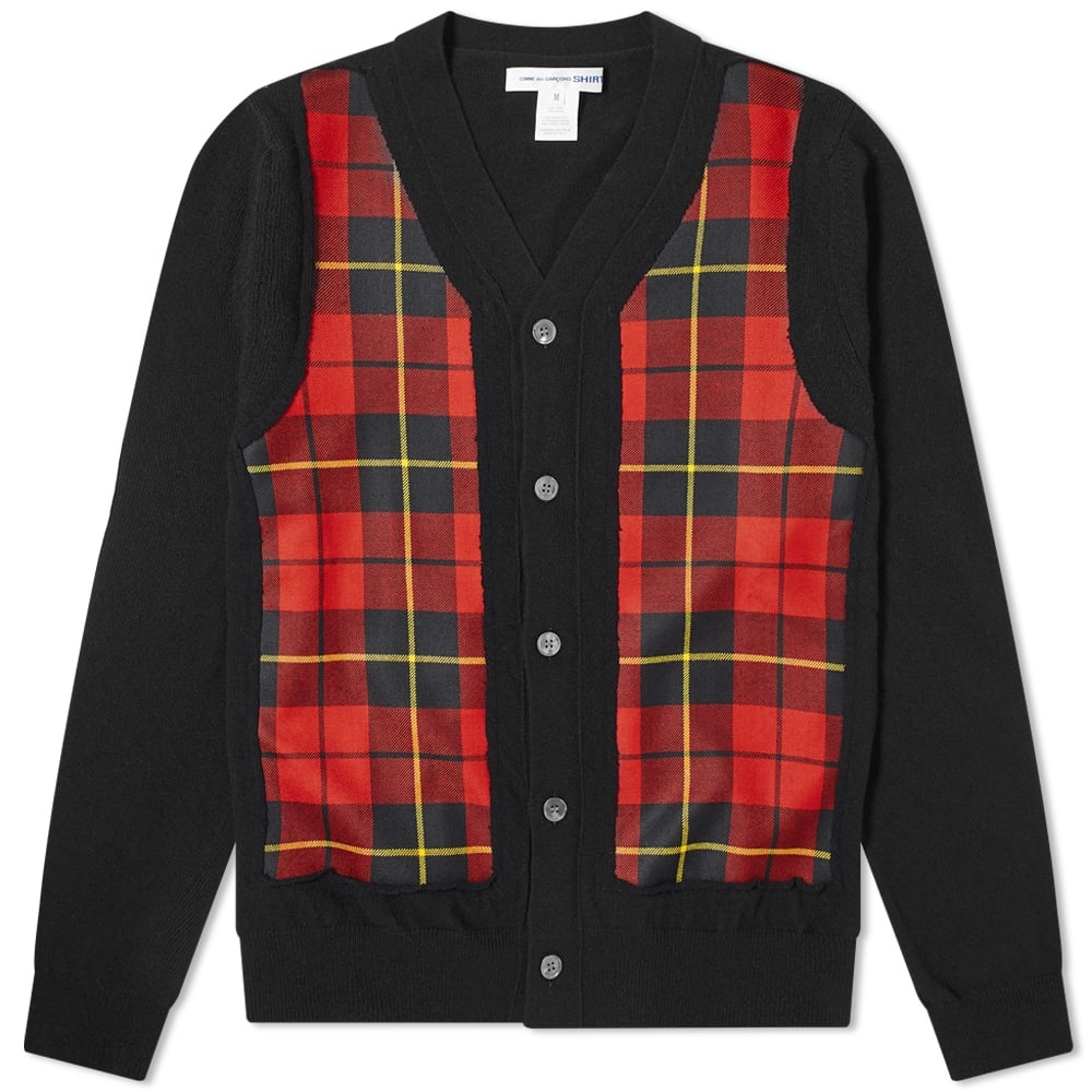 Comme des Garcons SHIRT Tartan Panel Cardigan - 1