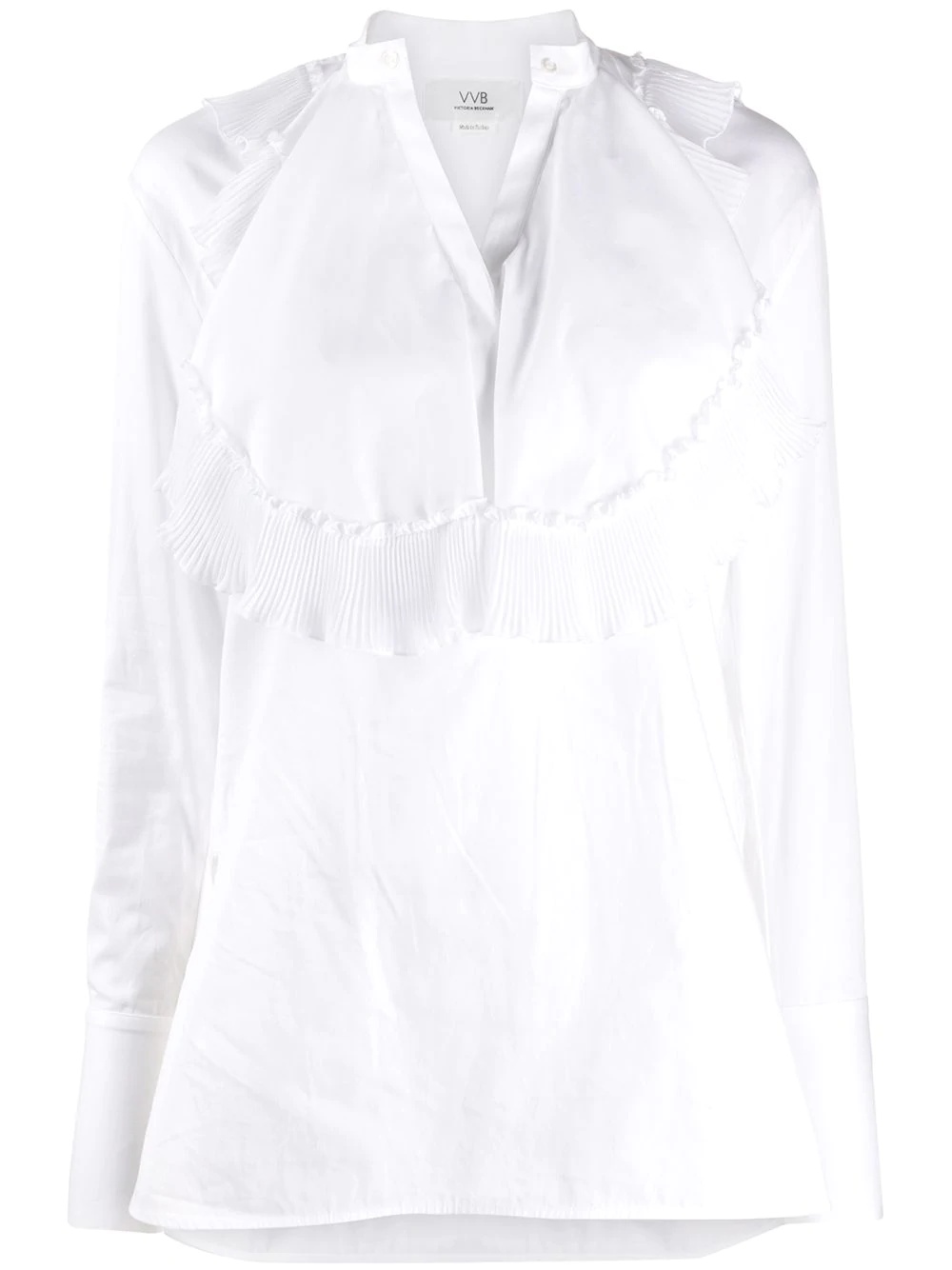 ruffle long-sleeved shirt - 1