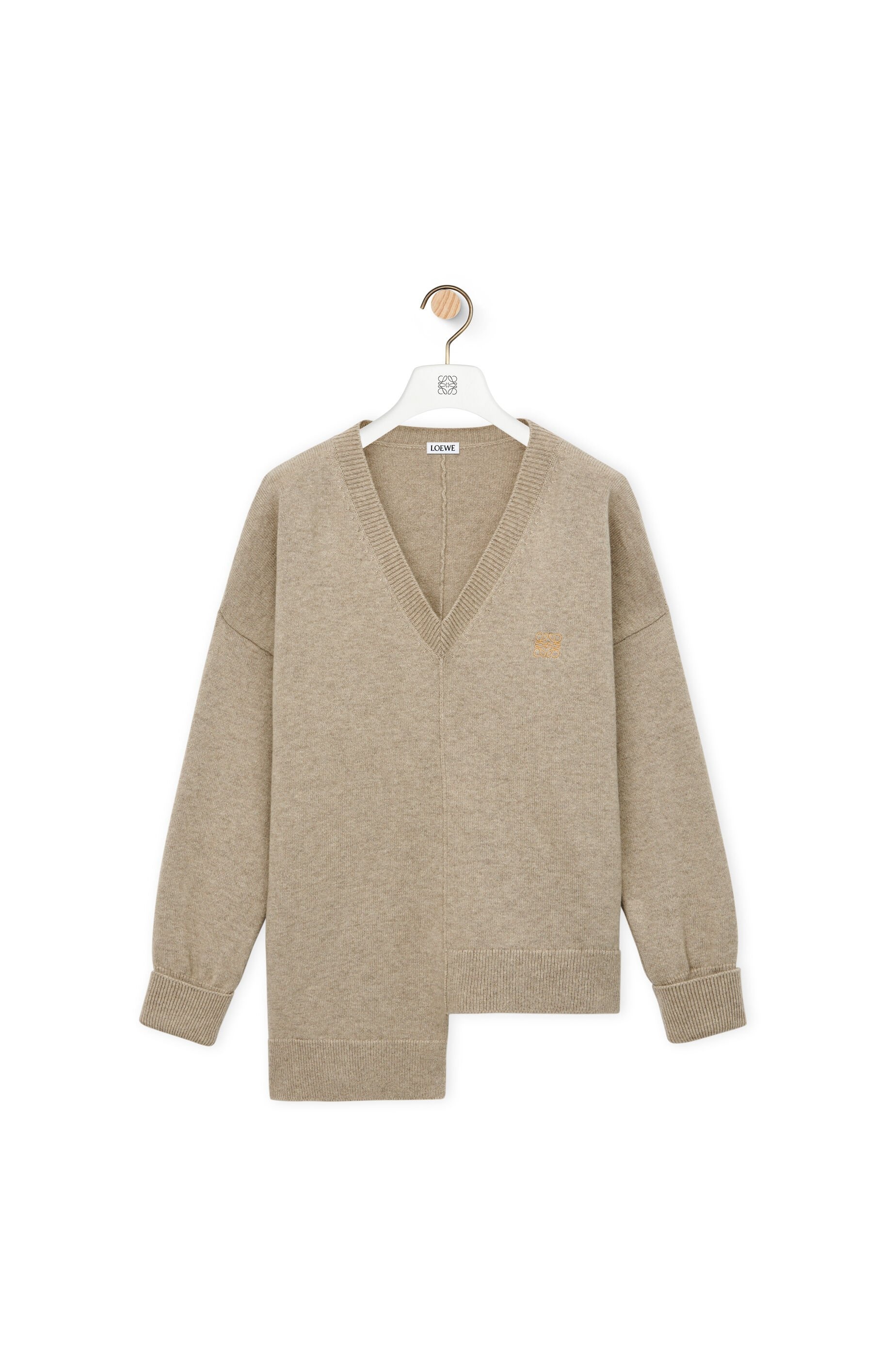 Asymmetric sweater in cashmere - 1