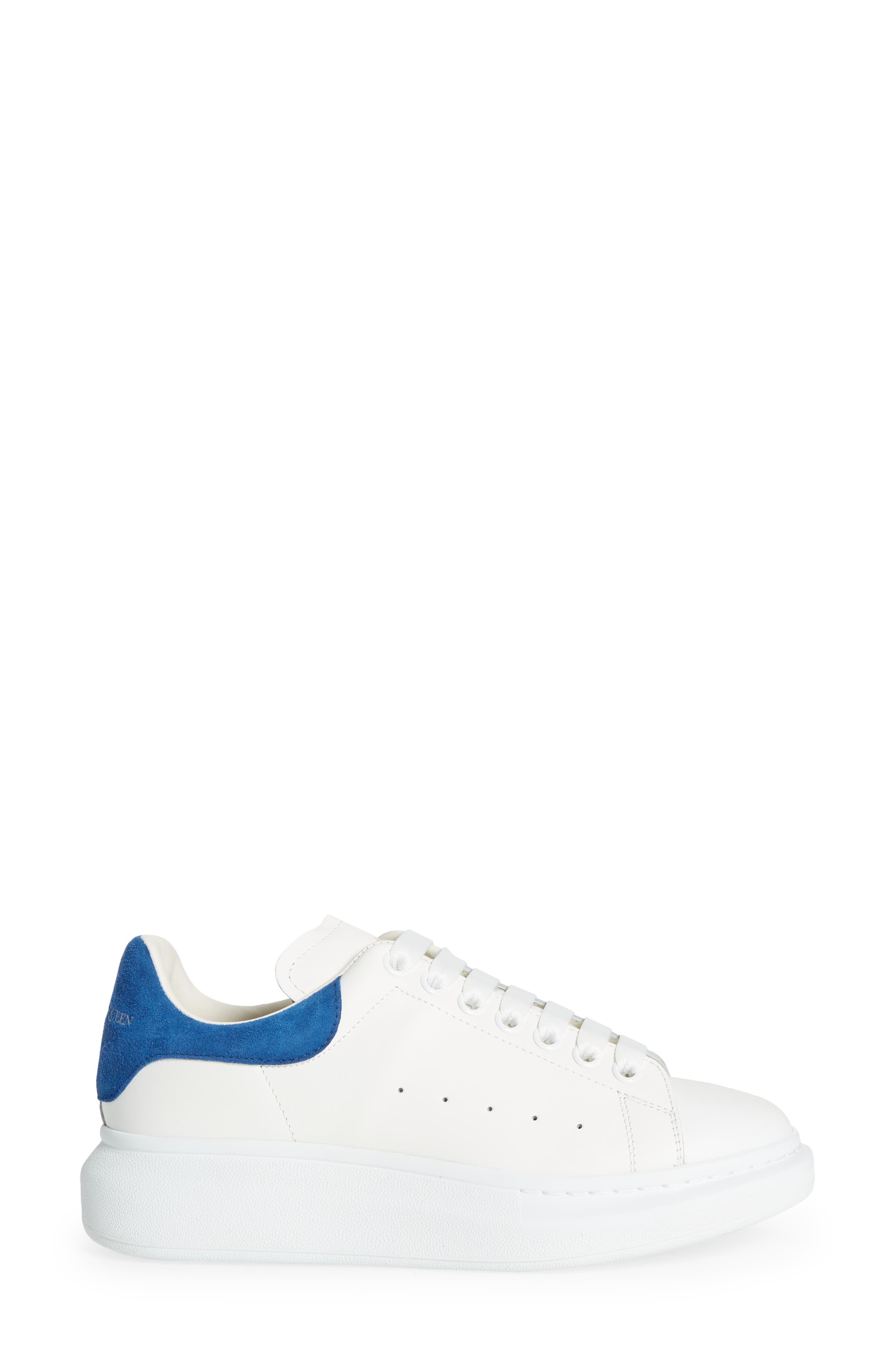 McQueen Oversize Sneaker in White/Paris Blue at Nordstrom - 3