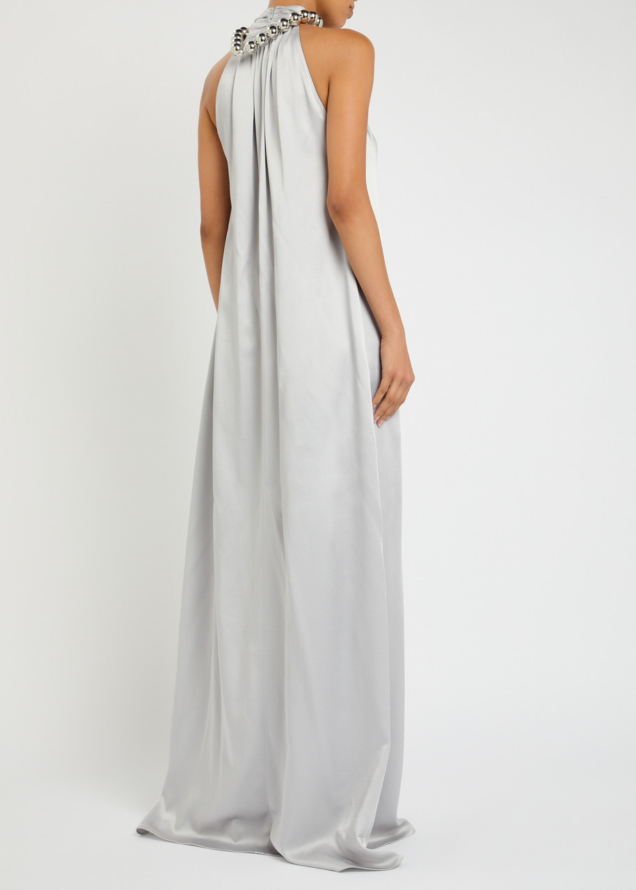 Stella Mccartney Chain-embellished Satin-crepe Gown - 3
