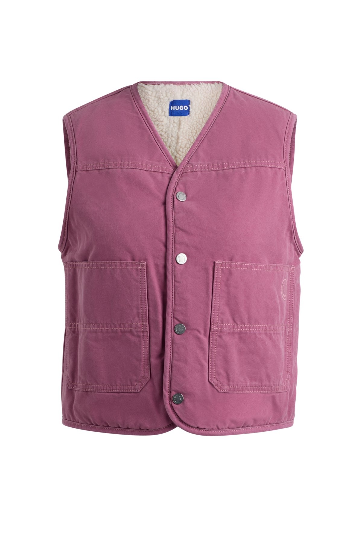 RELAXED-FIT WAISTCOAT IN COTTON CANVAS - 1