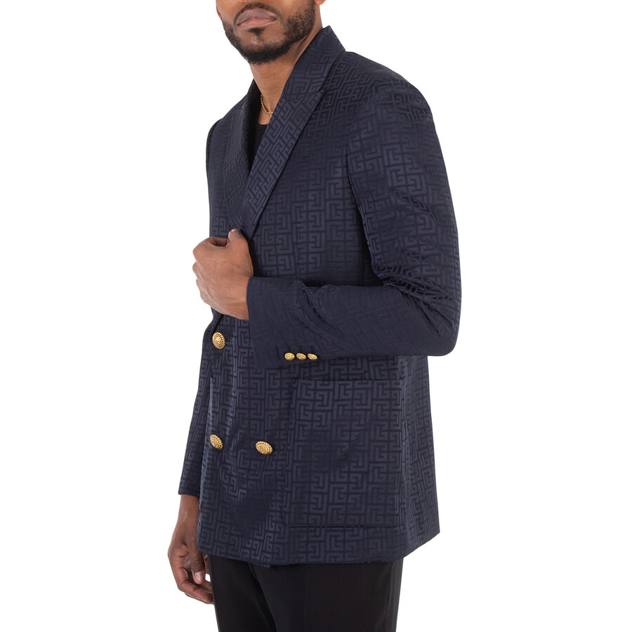 Balmain PB-Monogram Satin Blazer - 6