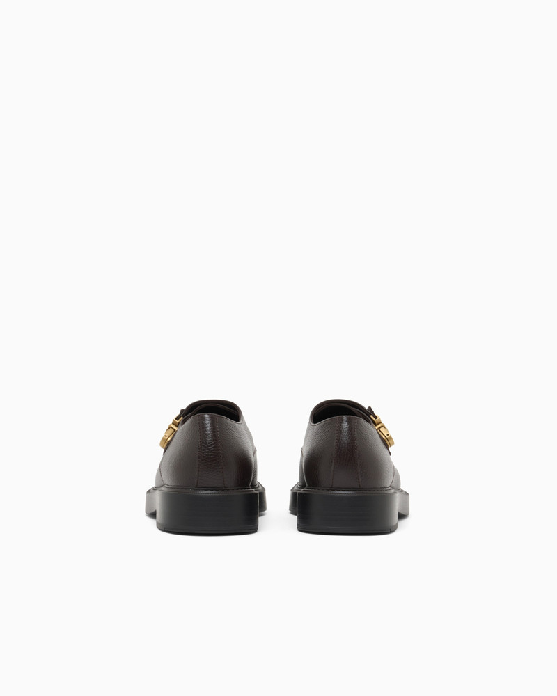 EMPORIO ARMANI ICON PEBBLED LEATHER CHUNKY MONK STRAPS outlook