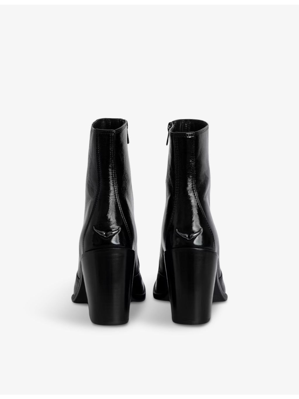 Preiser wing-embellished heeled leather ankle boots - 4