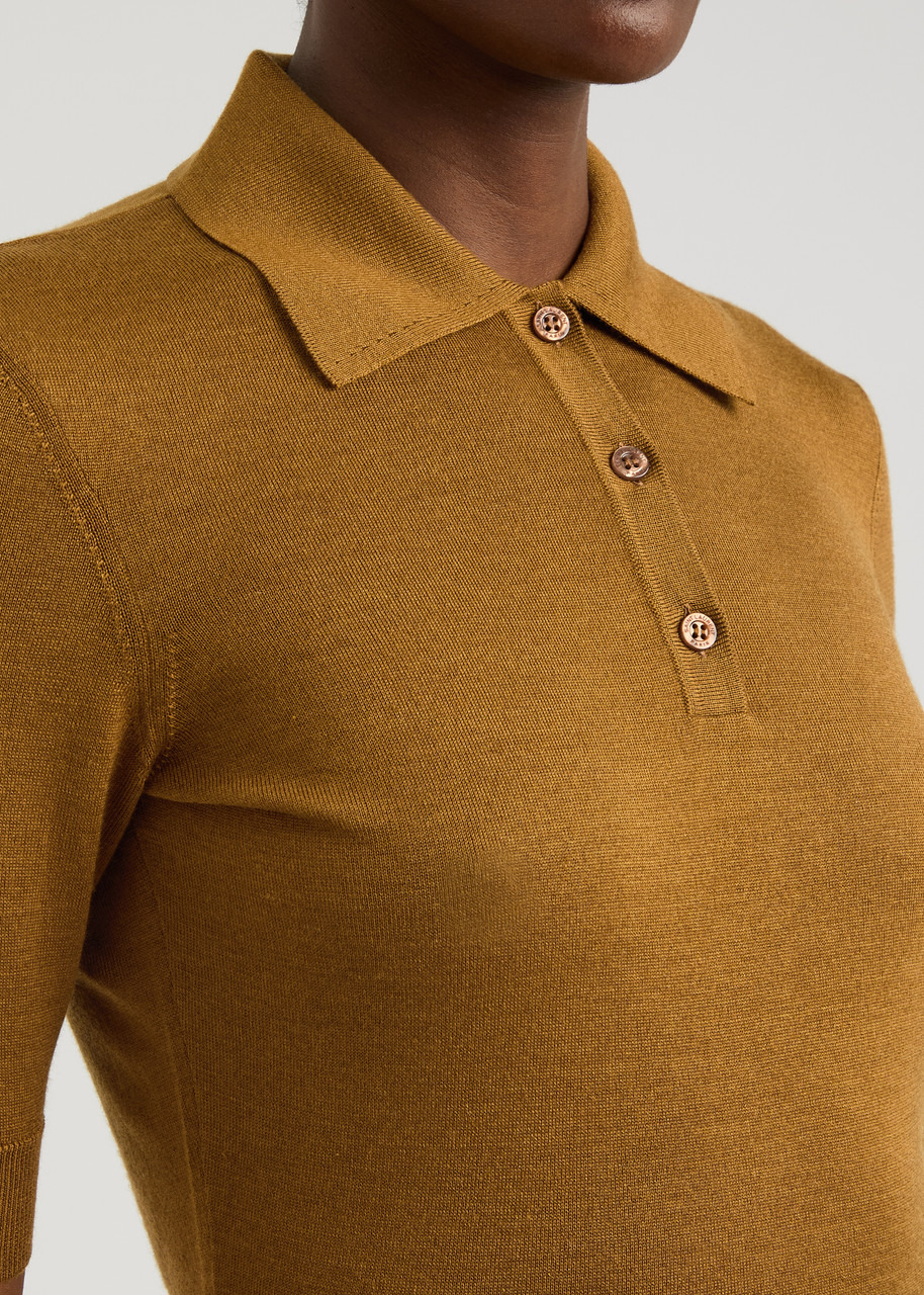 Yves Saint Laurent Logo-embroidered Cashmere-blend Polo Shirt - 5