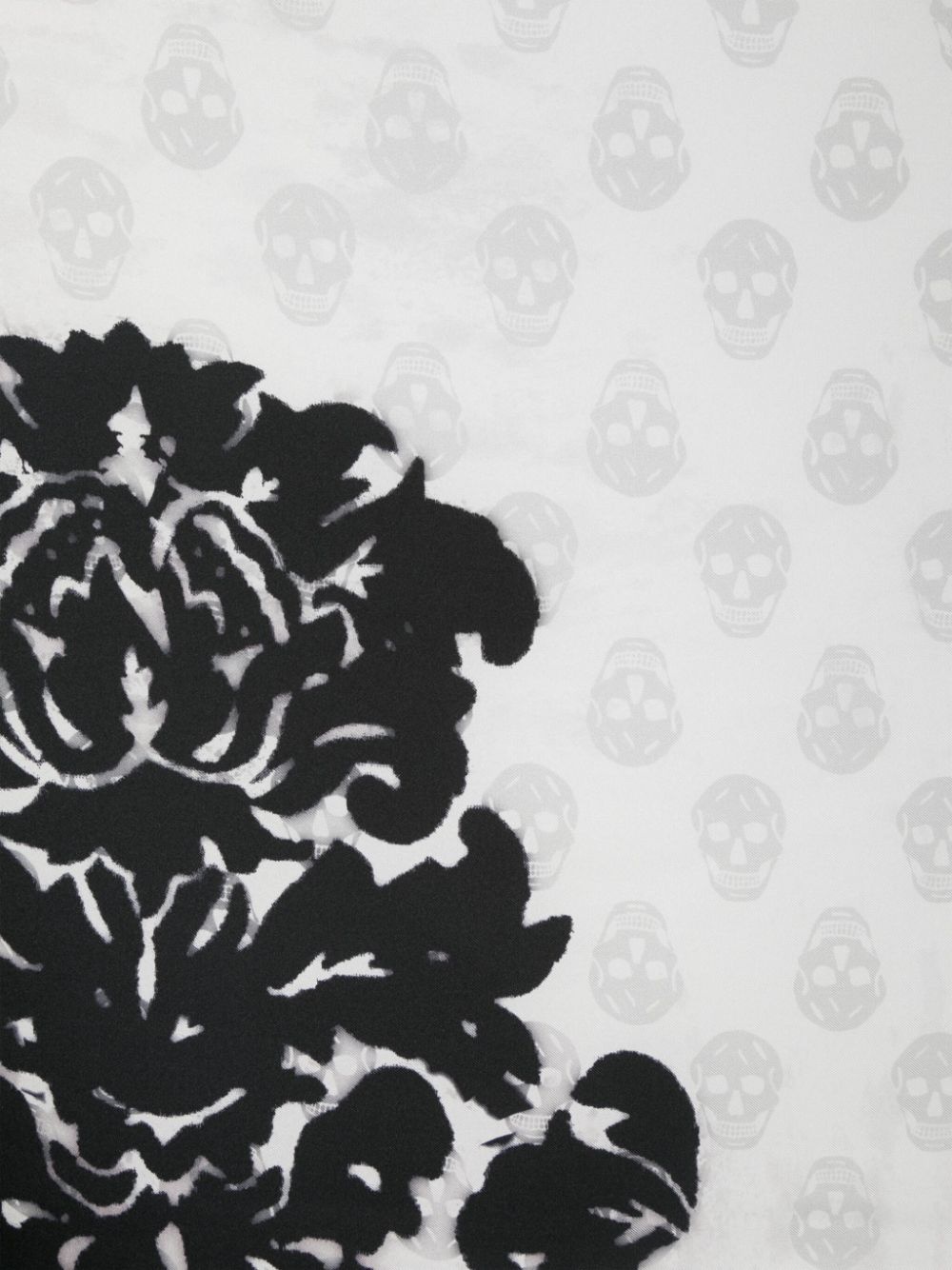 skull-print silk scarf - 2