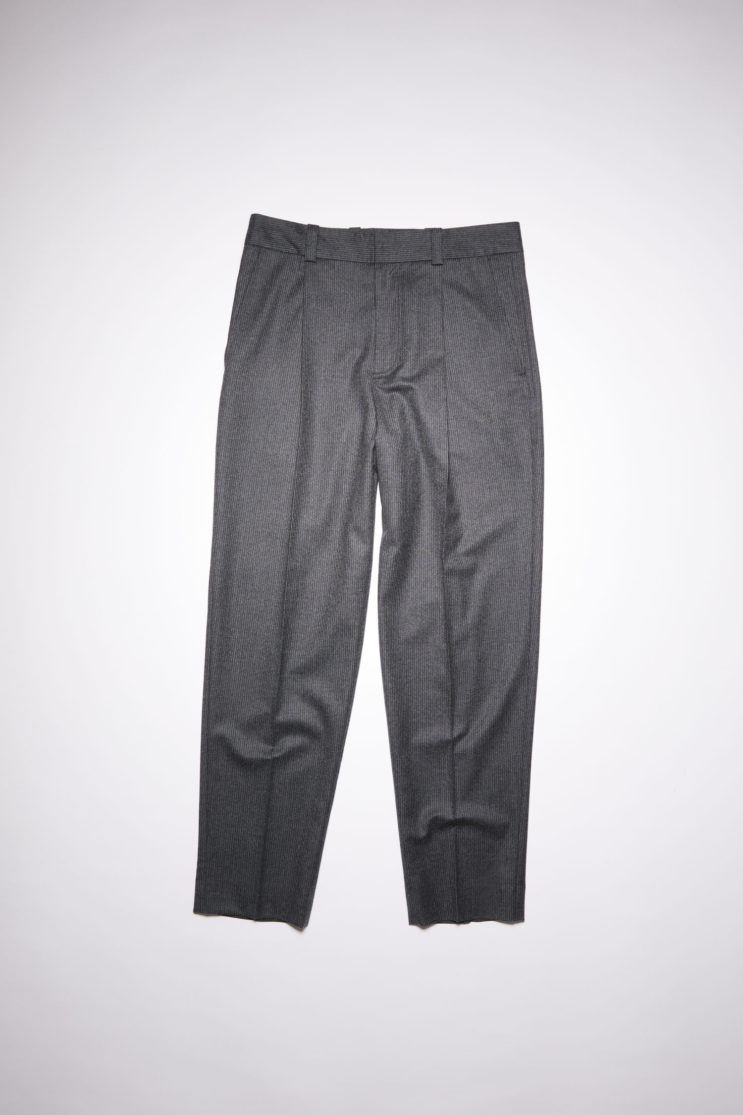 Pinstriped trousers - Grey Melange - 4