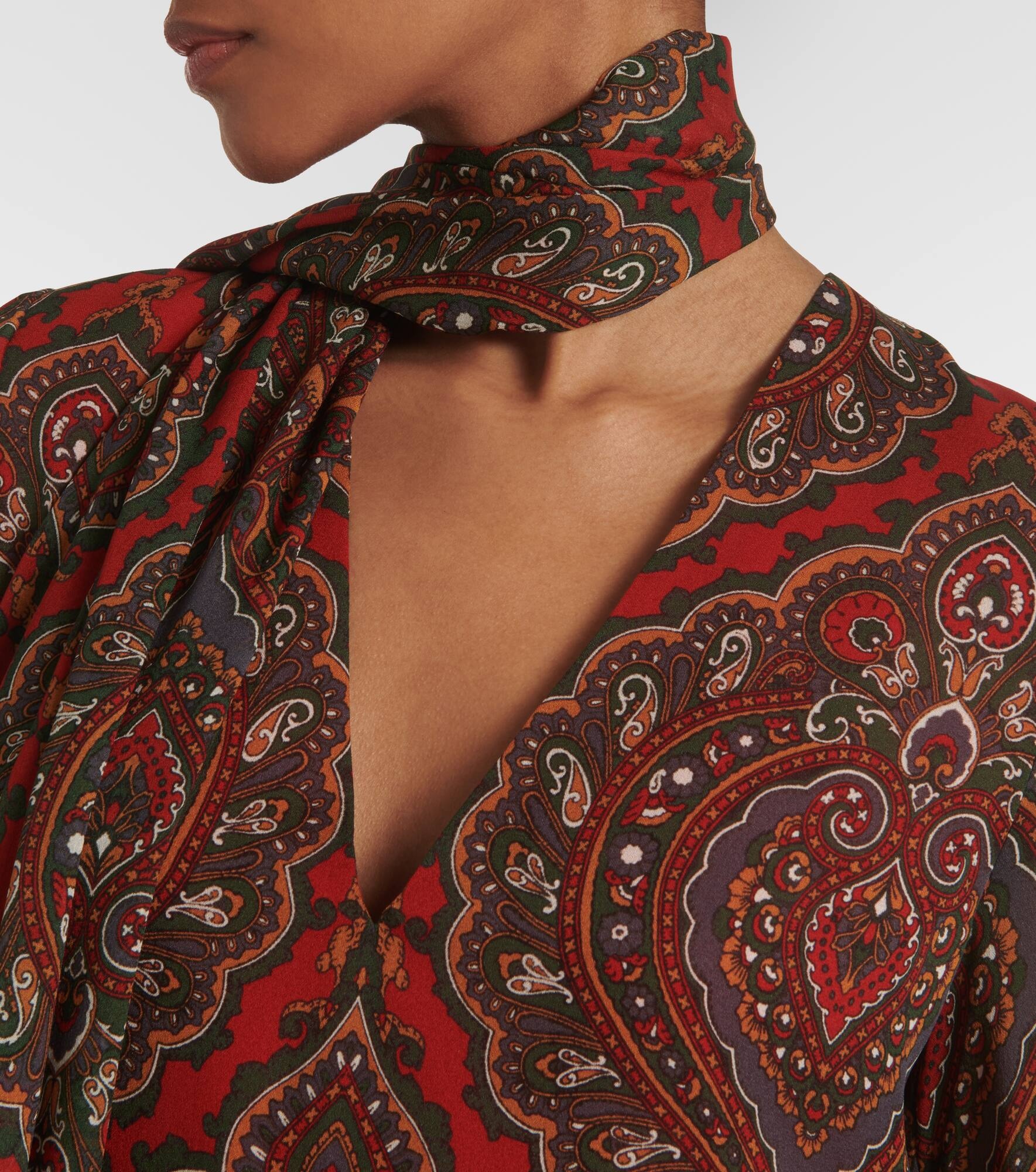 Voyage Imaginaire silk georgette gown - 4