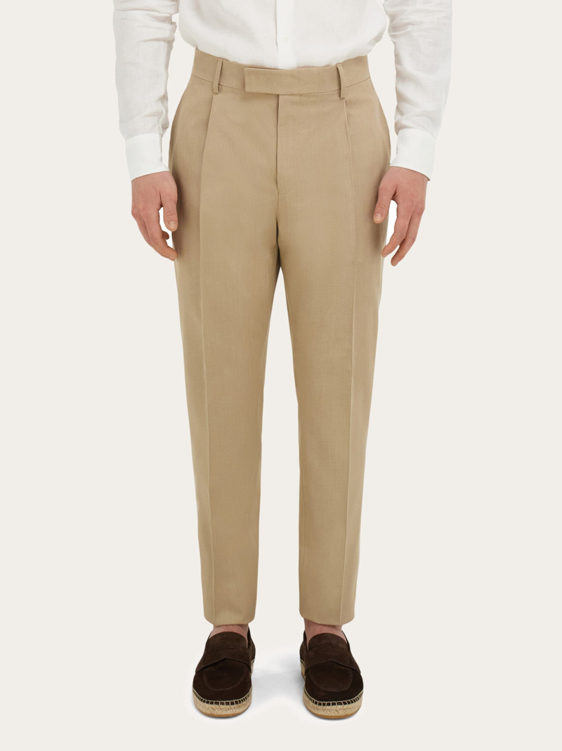 FERRAGAMO Silk and wool tailored trouser outlook
