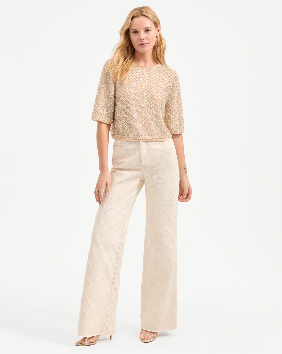 NOVALIE BEADED TOP - 3