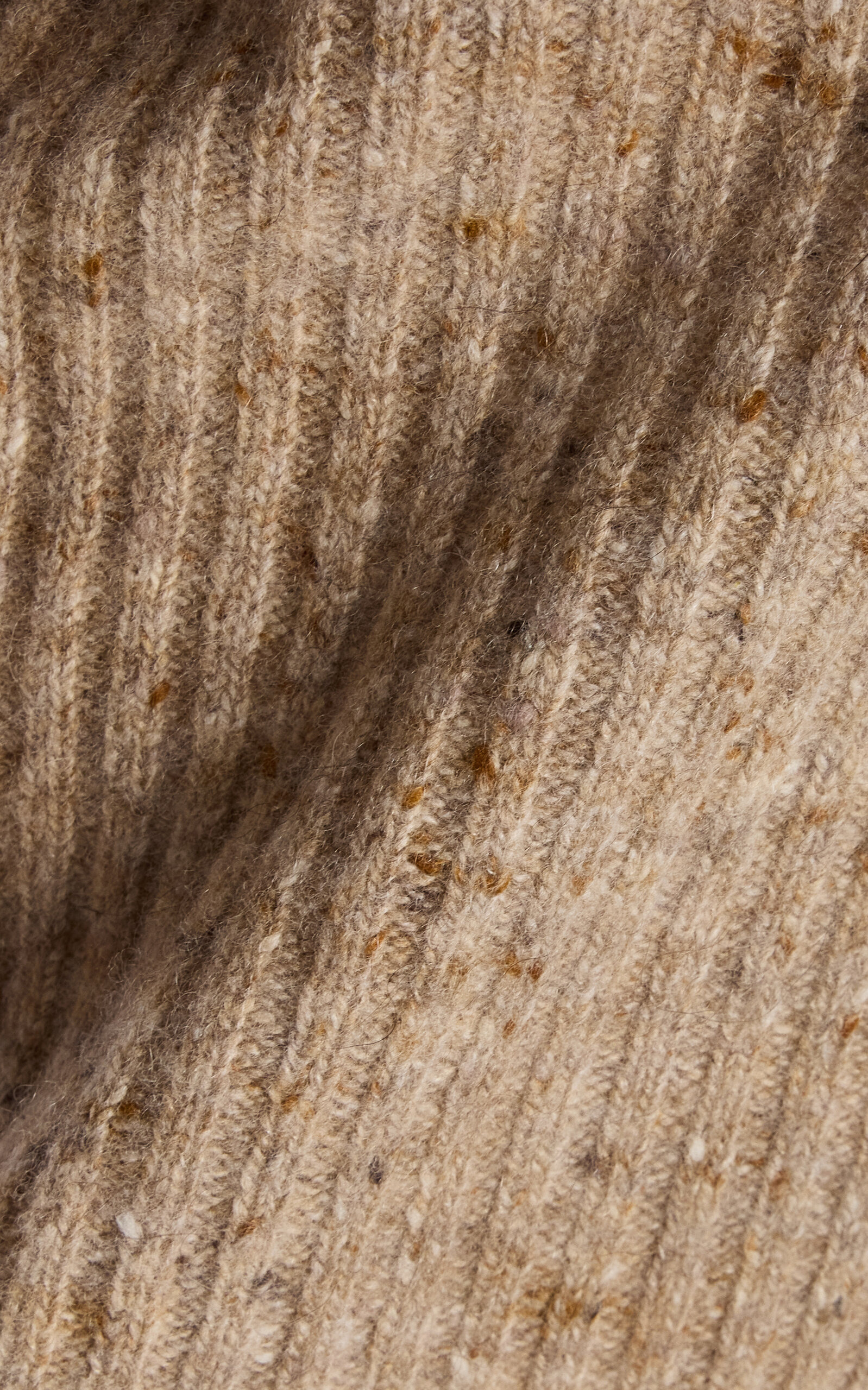 Fitted Wool-Cashmere Knit Top taupe - 5