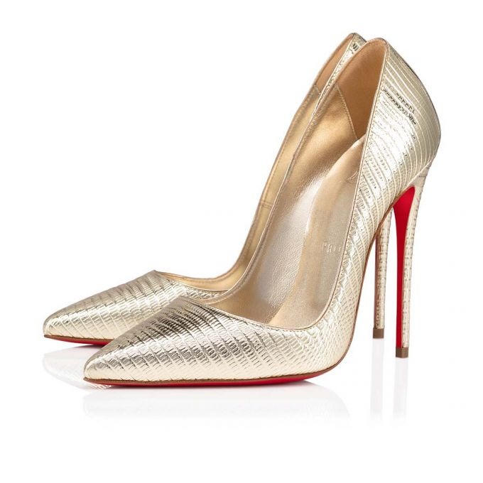 Christian Louboutin So Kate PLATINE/LIN PLATINE | REVERSIBLE