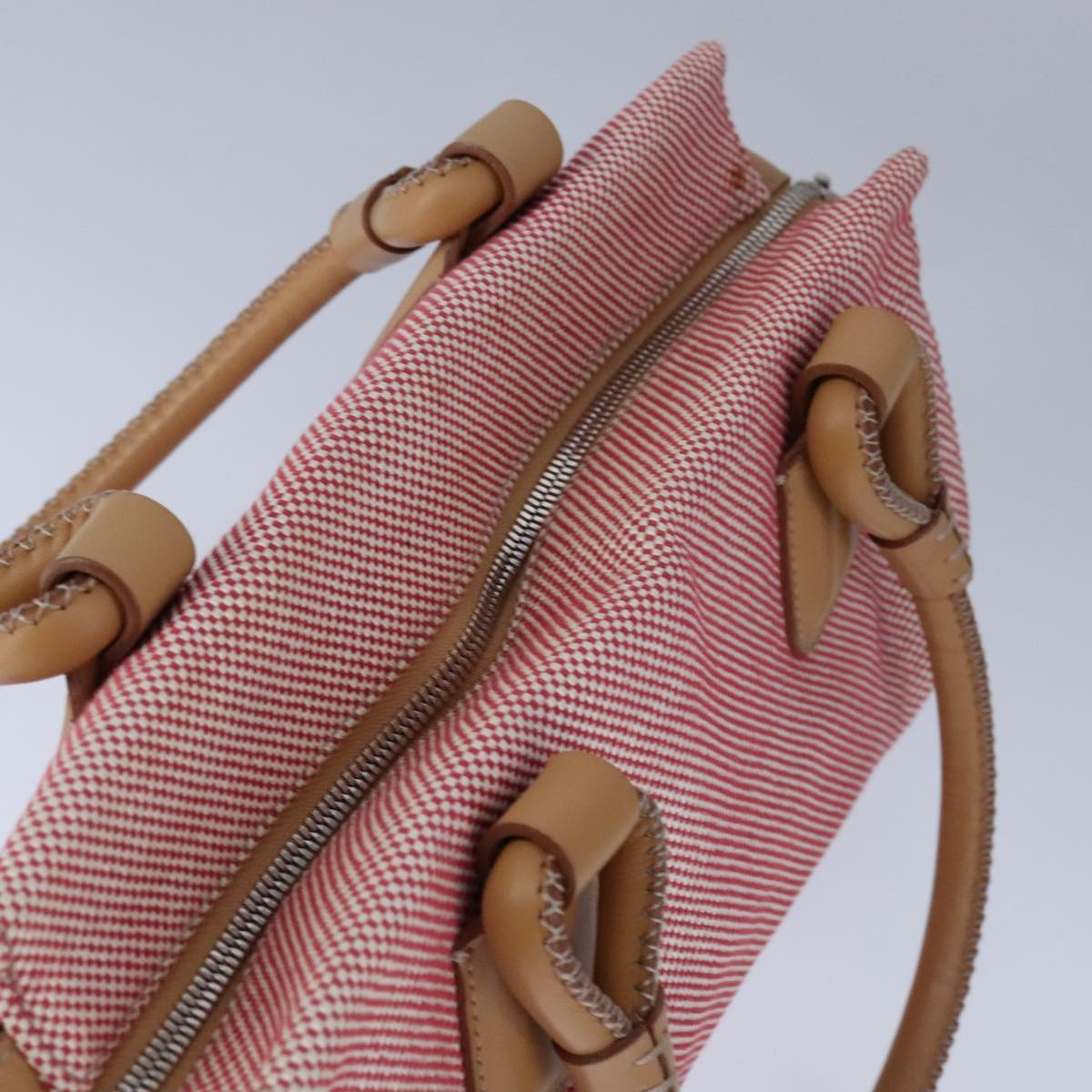 Burberry Hand Bag Canvas Red - 6