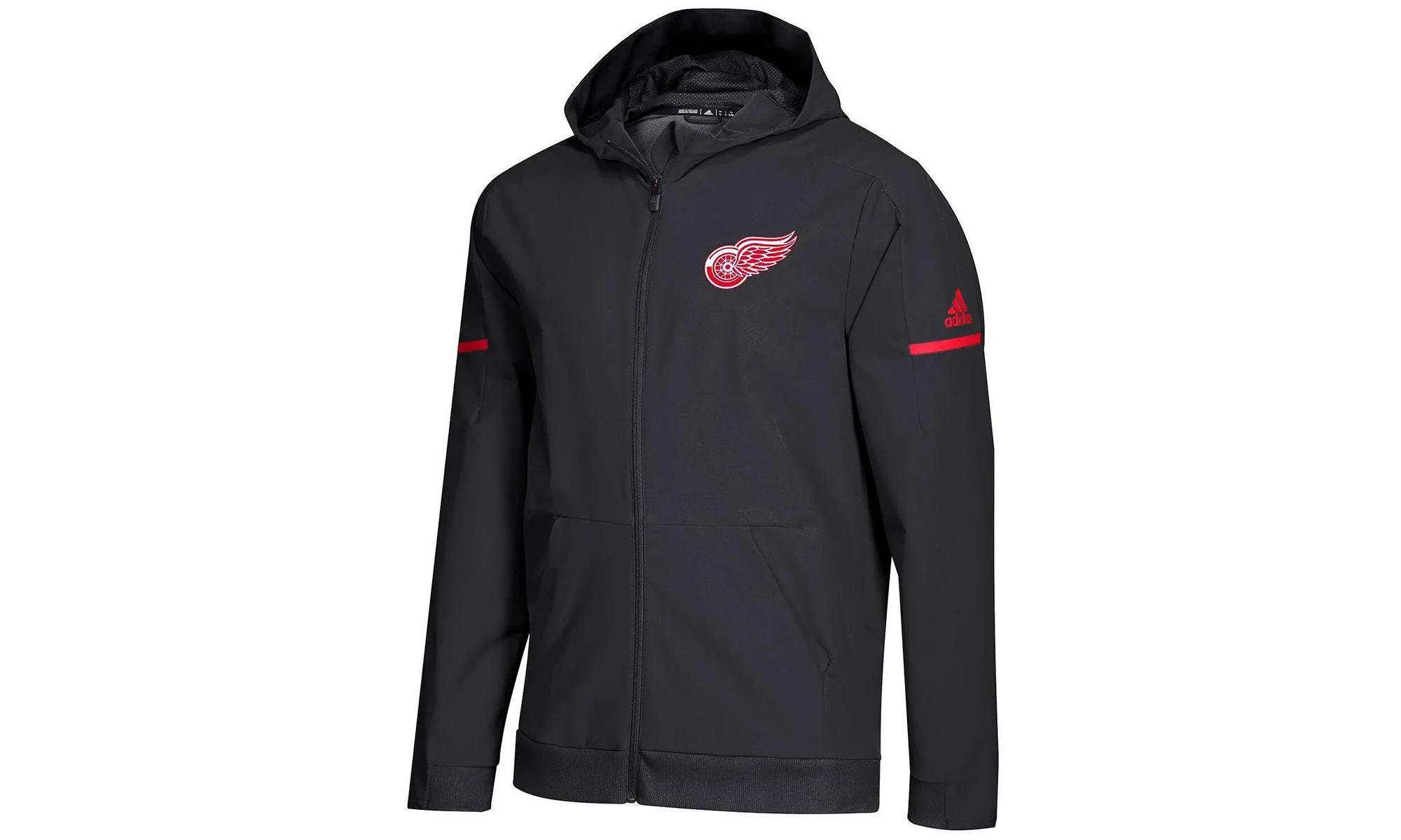 NHL Detroit Red Wings Woven Full Zip Hoodie "Black / Red" D77159 - 1