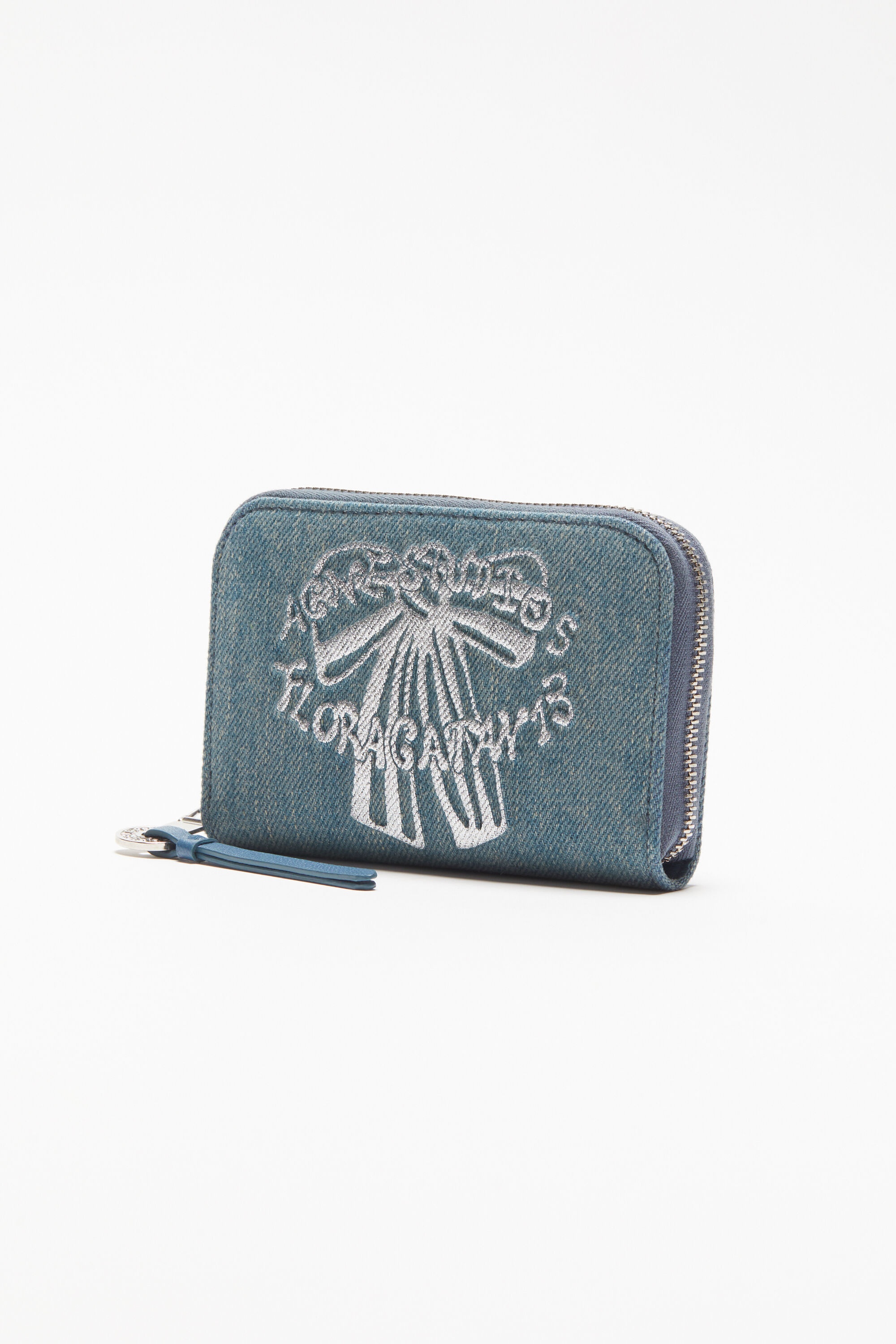 Denim zip wallet - Dusty blue - 3