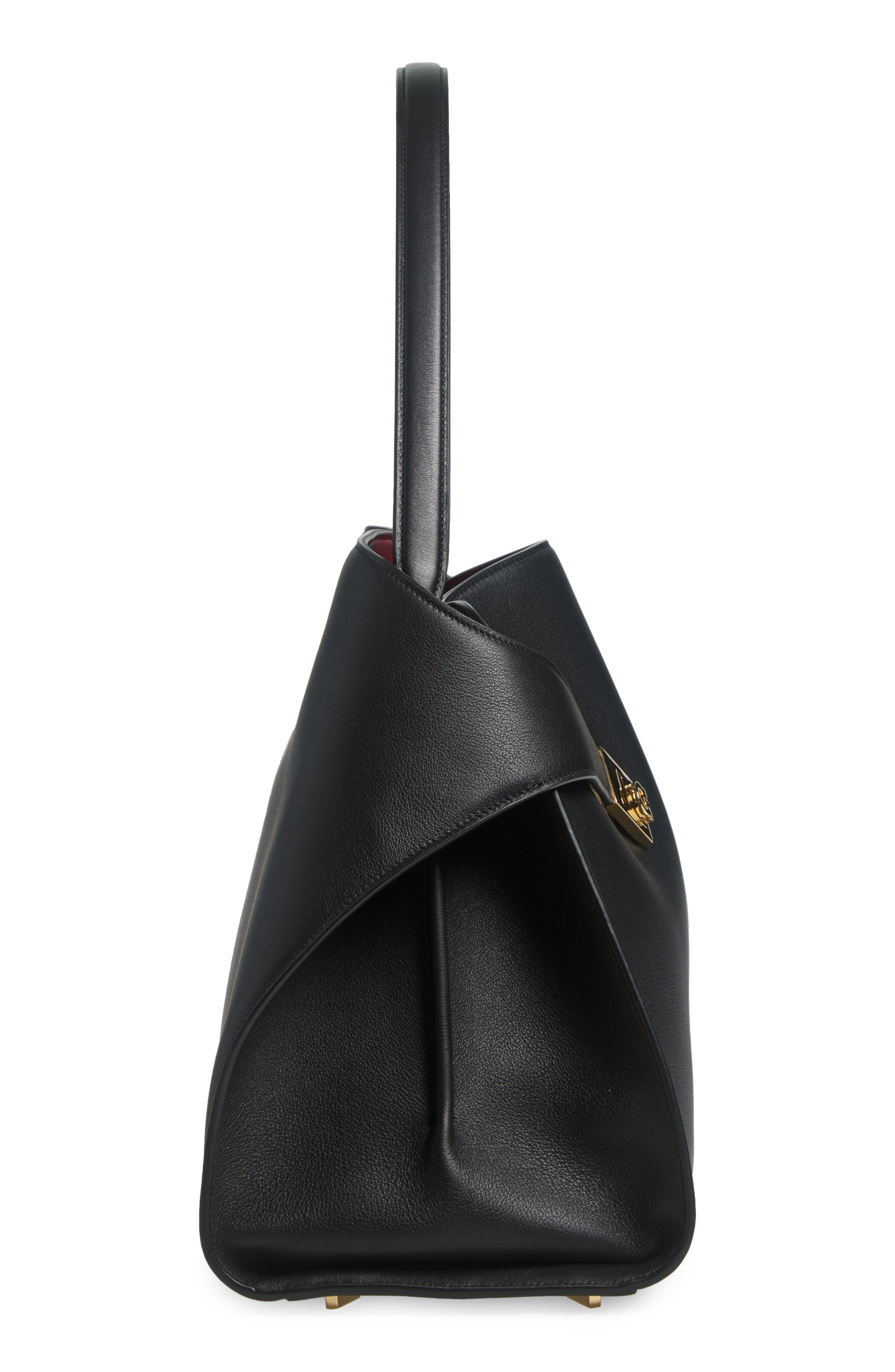 FERRAGAMO Large Hug Bicolor Tote in Nero/Borgogna at Nordstrom - 4