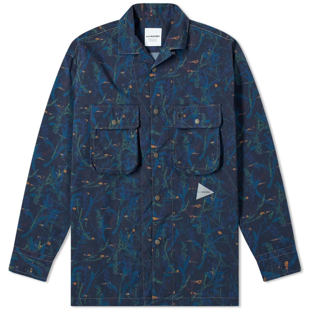 And Wander Printed Dry Seersucker Shirt - 1