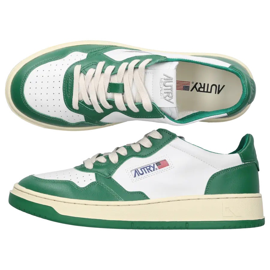 Autry Medalist Low Leather 'Green White' AULM-WB03 - 3