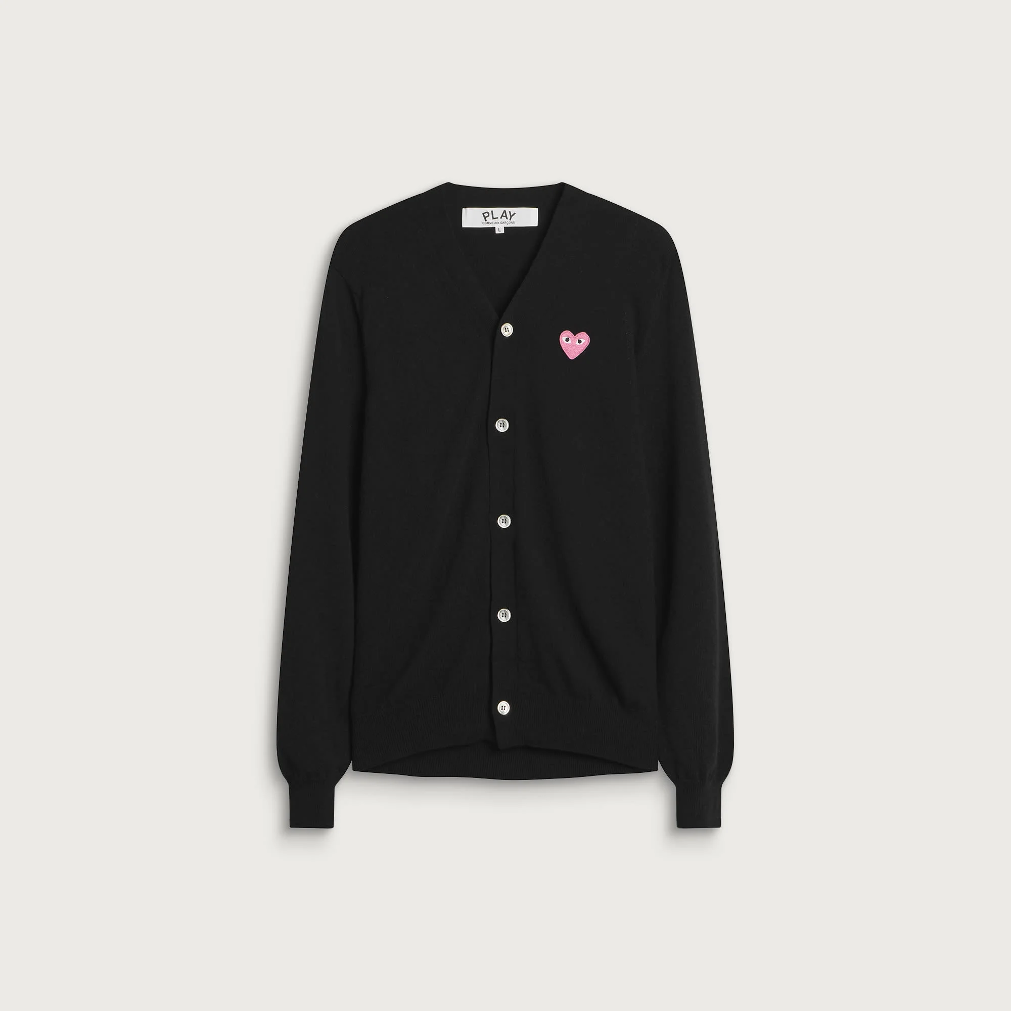 Comme des Garçons Play Pink Heart Cardigan - 1