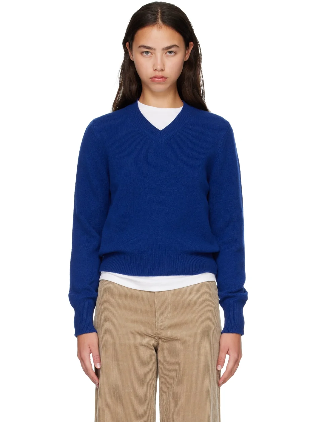 Blue Sligo V-Neck Sweater - 1