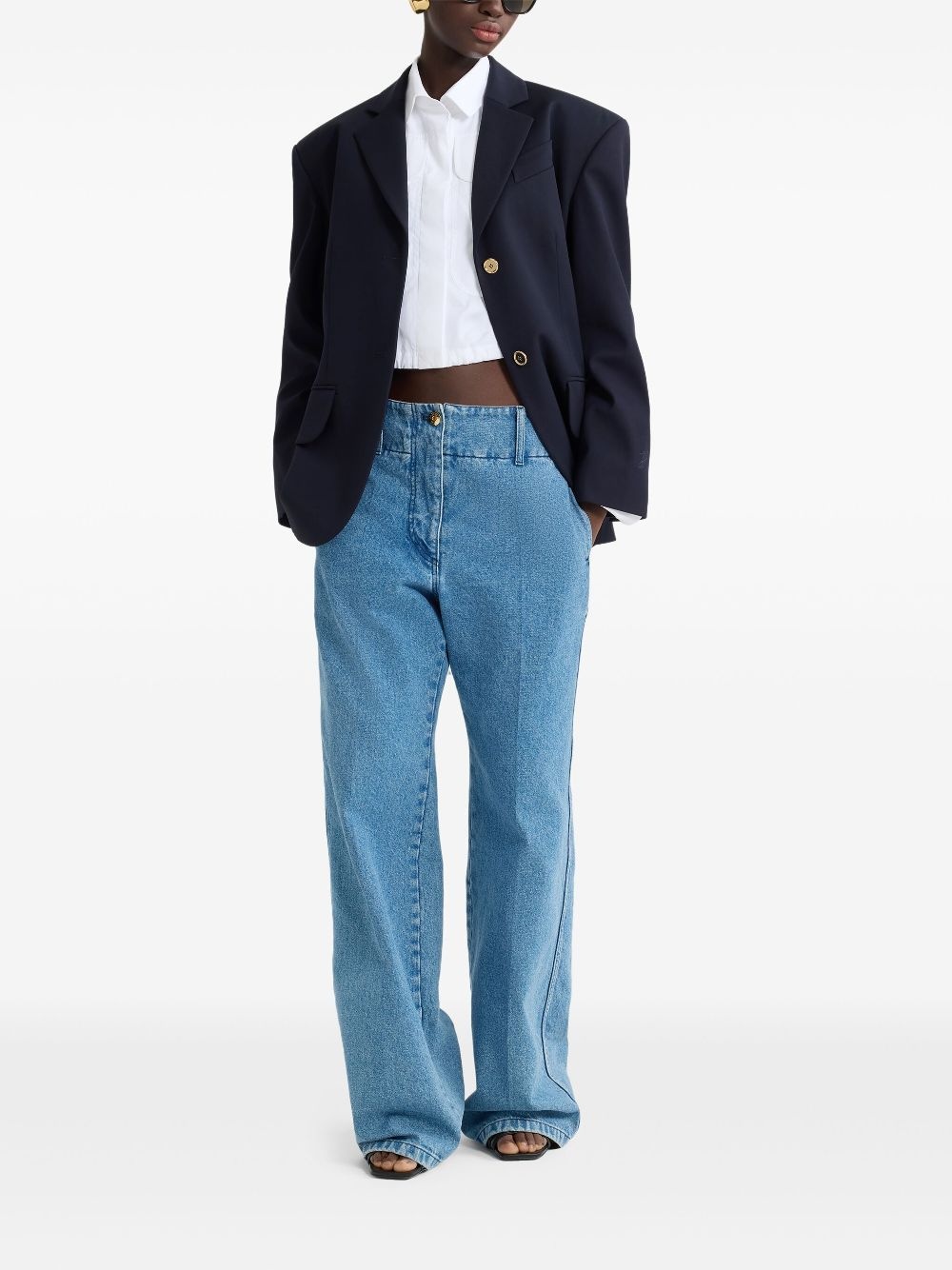belted twill jacket - 2