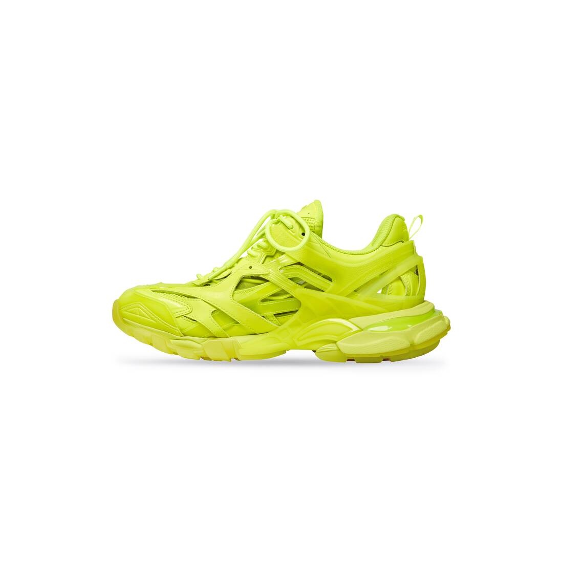 Men's Track.2 Clear Sole Sneaker  in Fluo Yellow - 4
