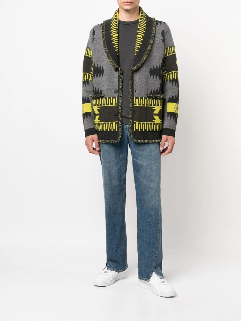 Alanui abstract-knit cashmere cardigan outlook