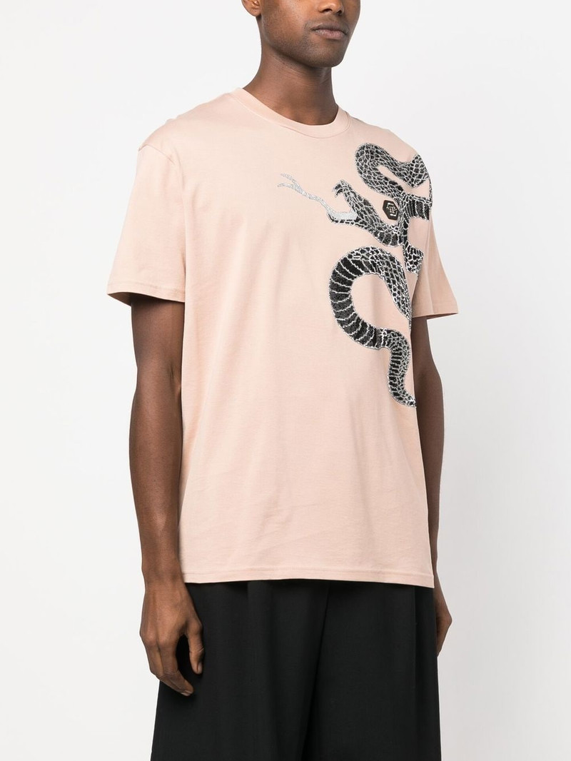 embellished snake-print T-shirt 3