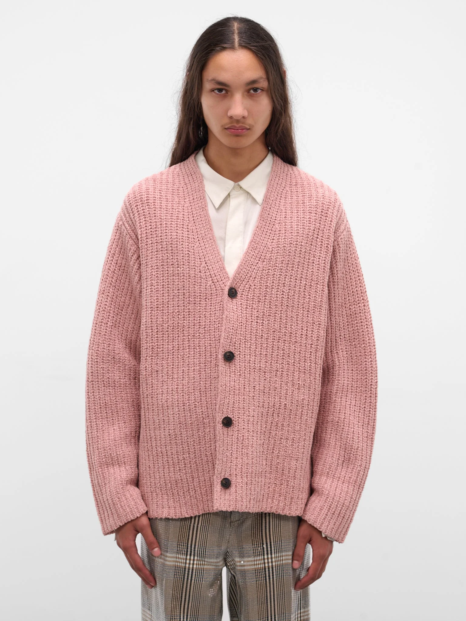 Eldar Pink Chenille Knit Cardigan - 1