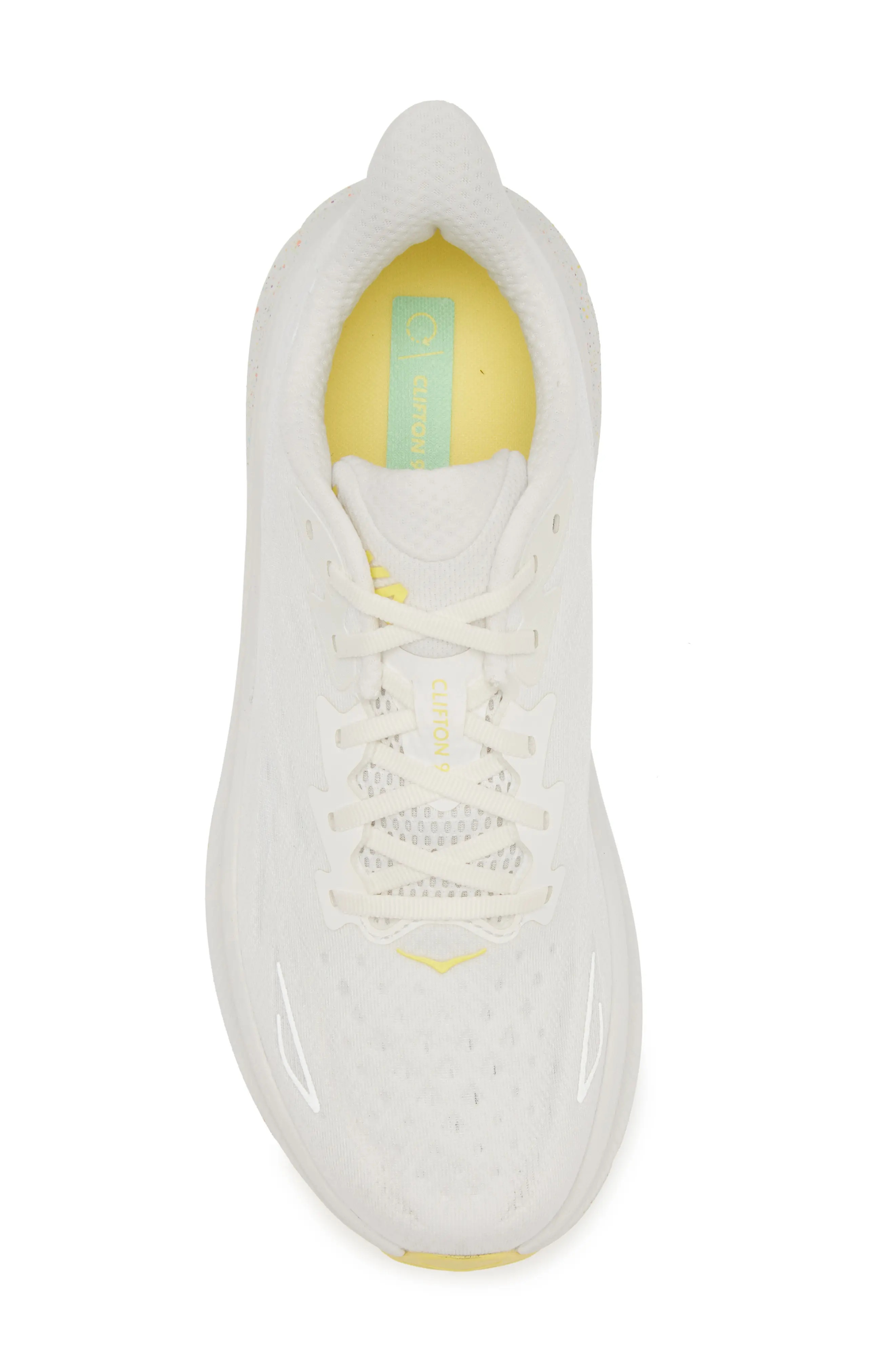 Clifton 9 Running Shoe in White /Lemonade - 5