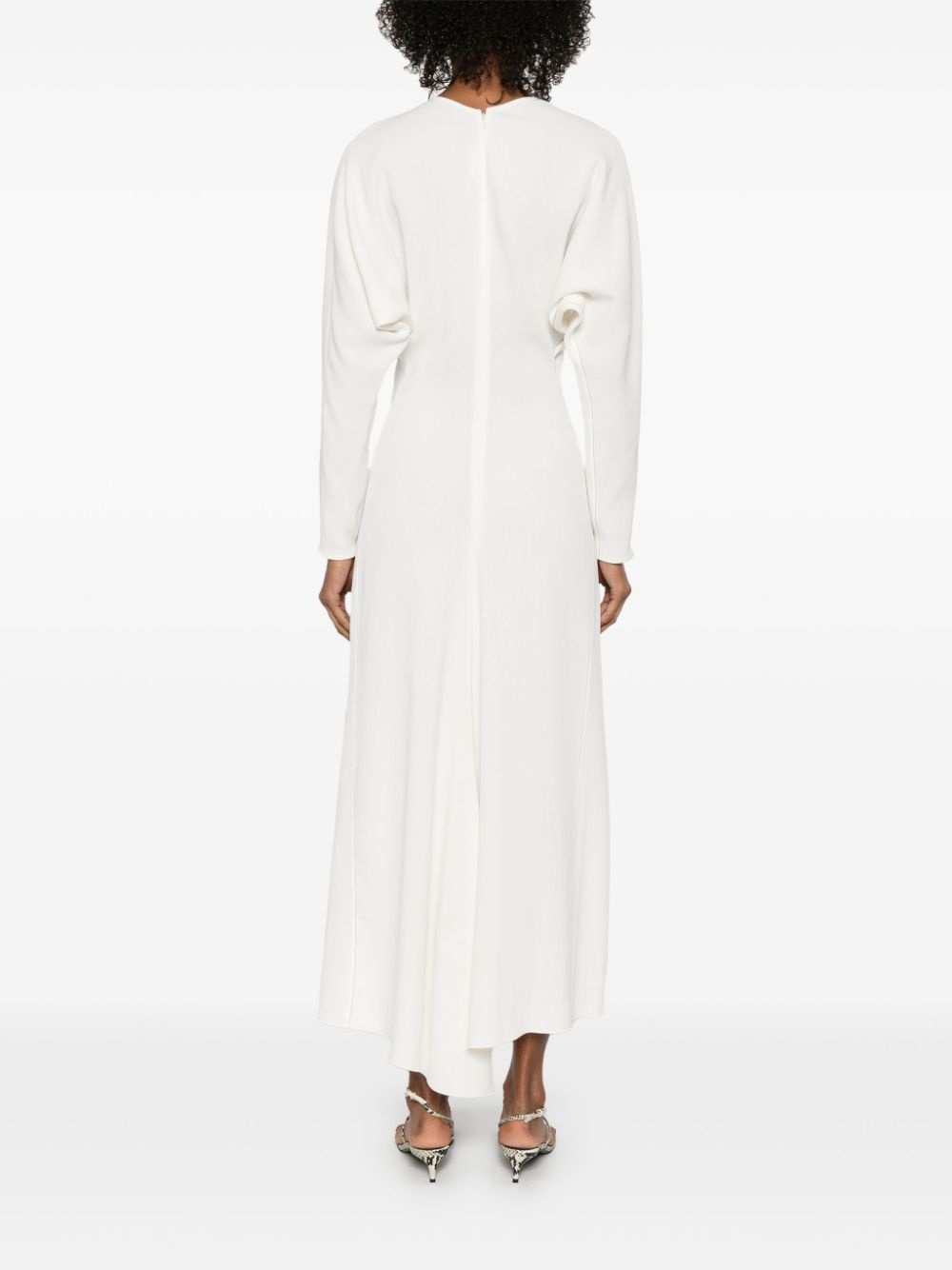 fine-ribbed crepe dress - 4