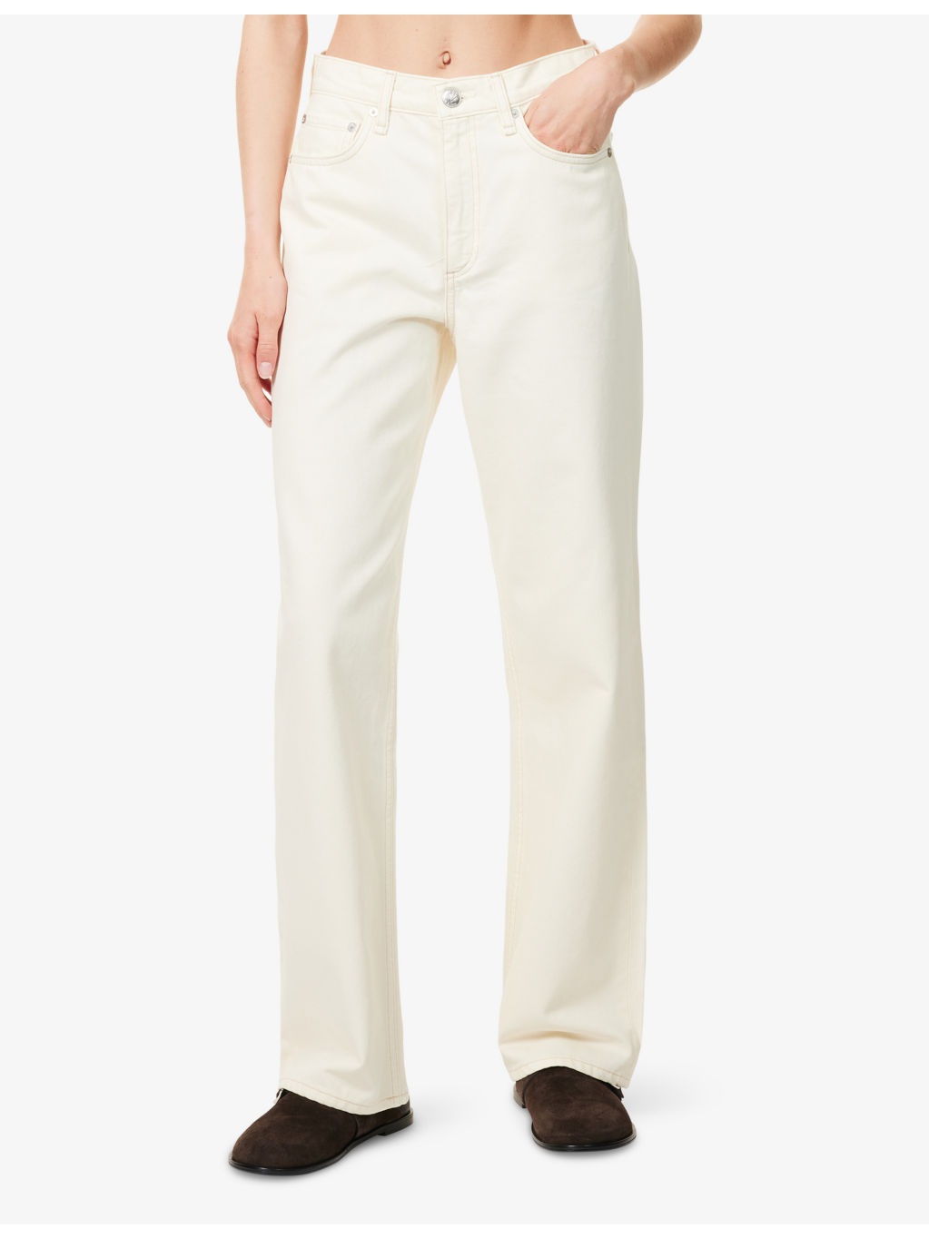 The Shea Straight-Leg Mid-Rirse Jeans - 3