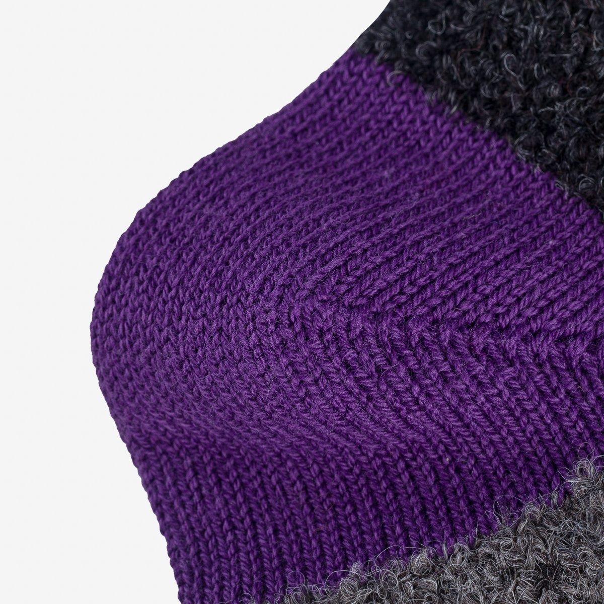 DEC-BOU-PUR Decka Boucle Alpaca Socks - Purple - 3