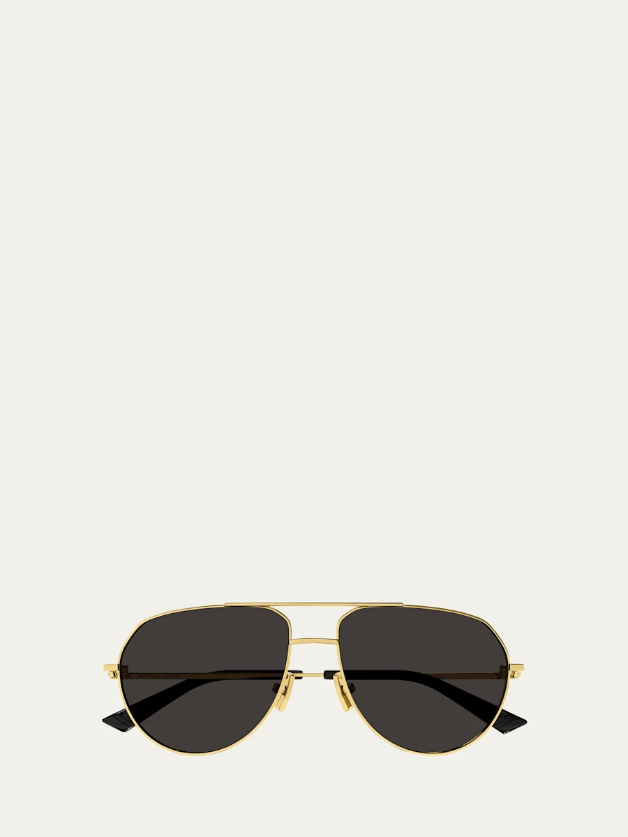 Logo Metal Aviator Sunglasses - 1